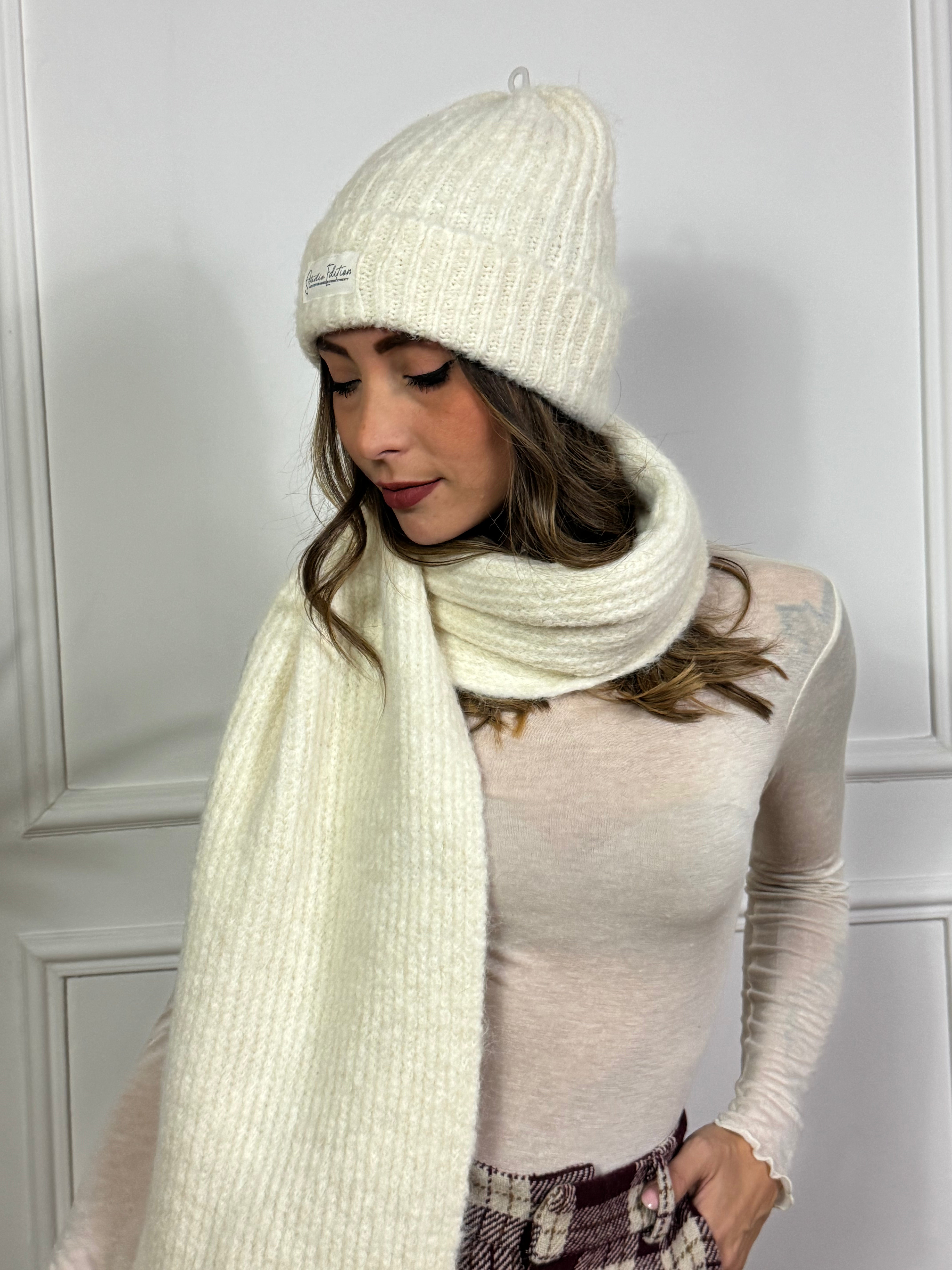 SET COMPLETO CUFFIA + SCIARPA  misto lana JJXX