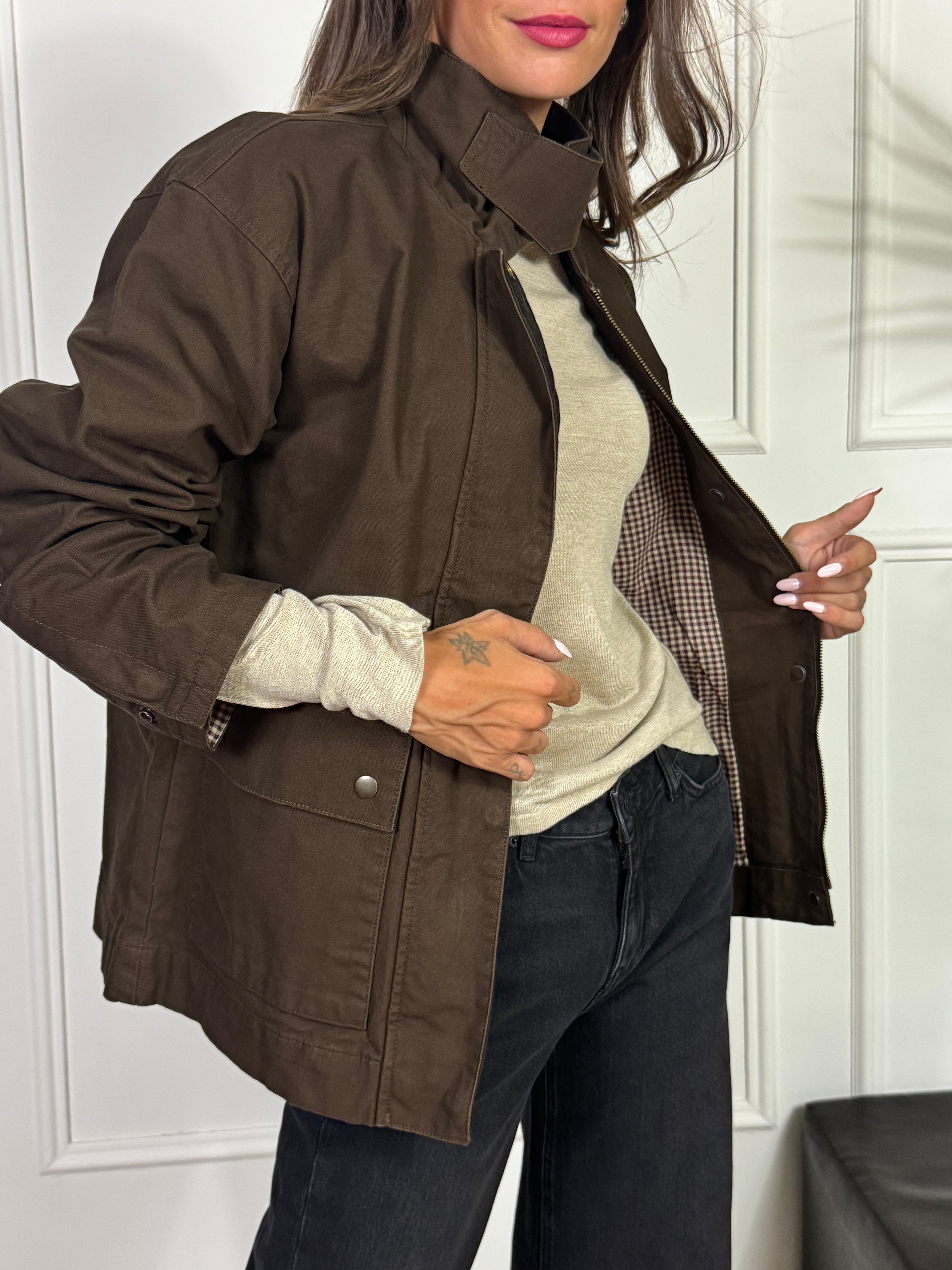 Giacca JJXX ZAGA JACKET - tela cotone colletto velluto