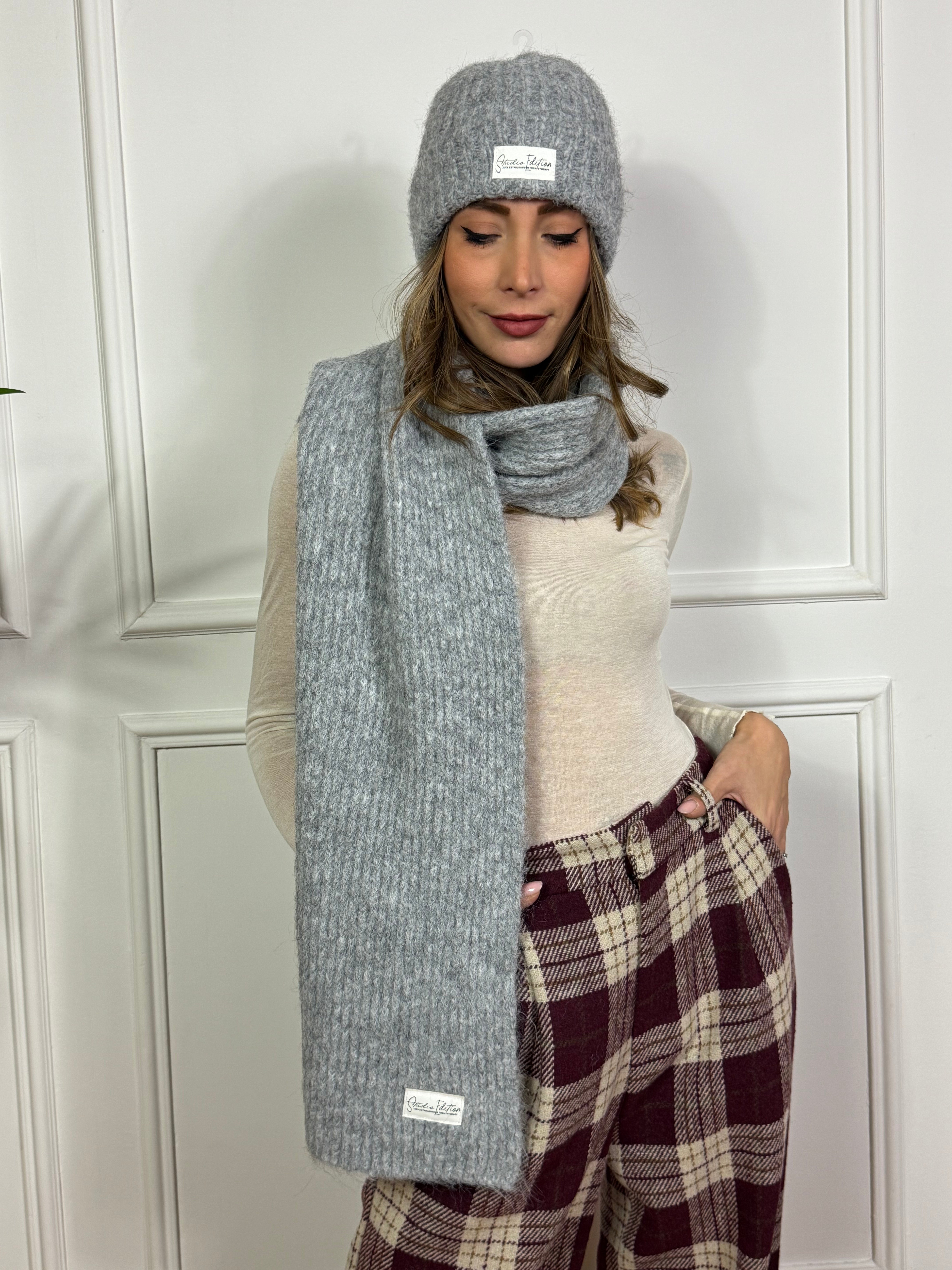 SET COMPLETO CUFFIA + SCIARPA  misto lana JJXX