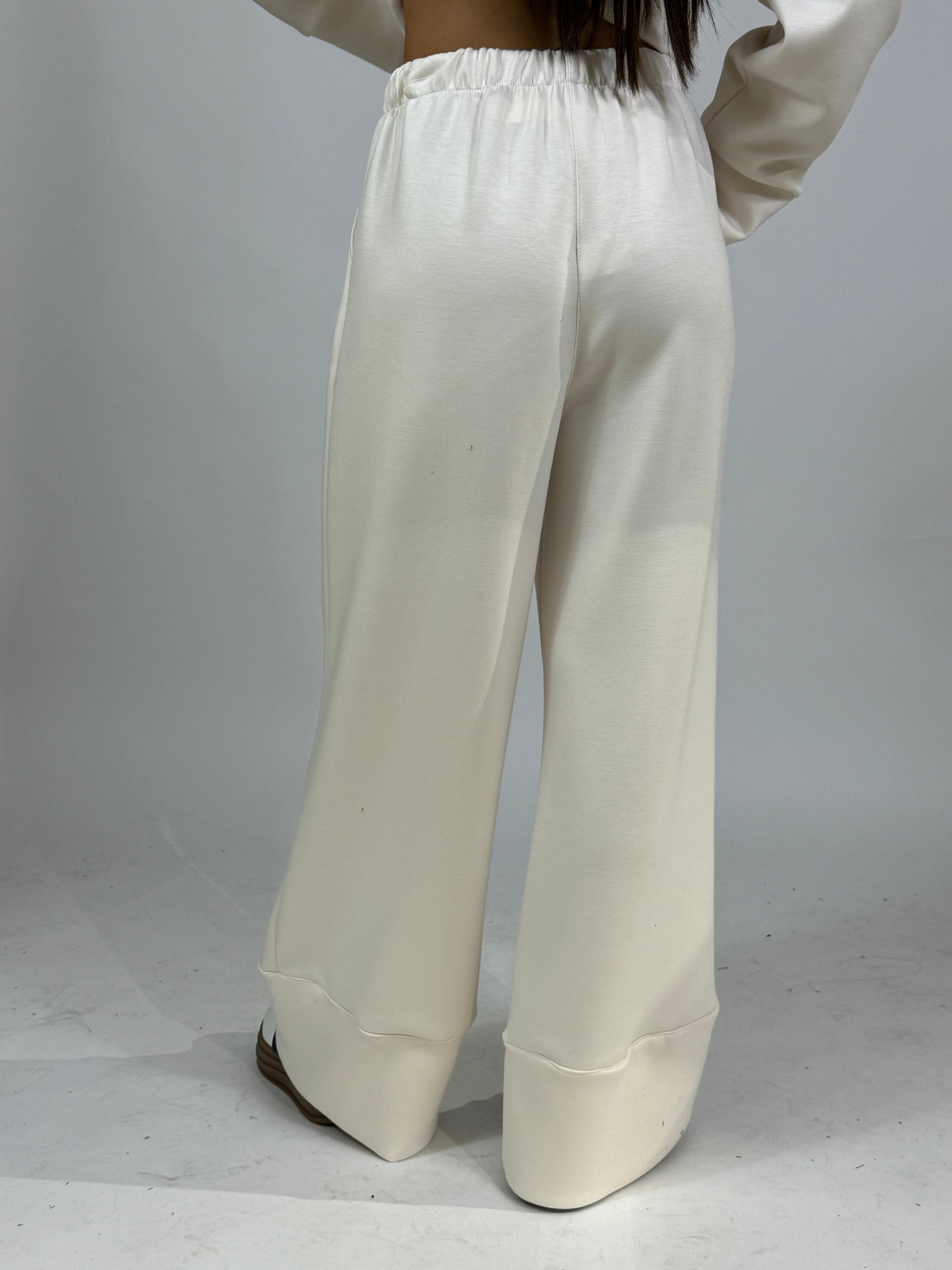 Pantalone con coulisse Victoria ILMH in tessuto tecnico elasticizzato con bordo alto