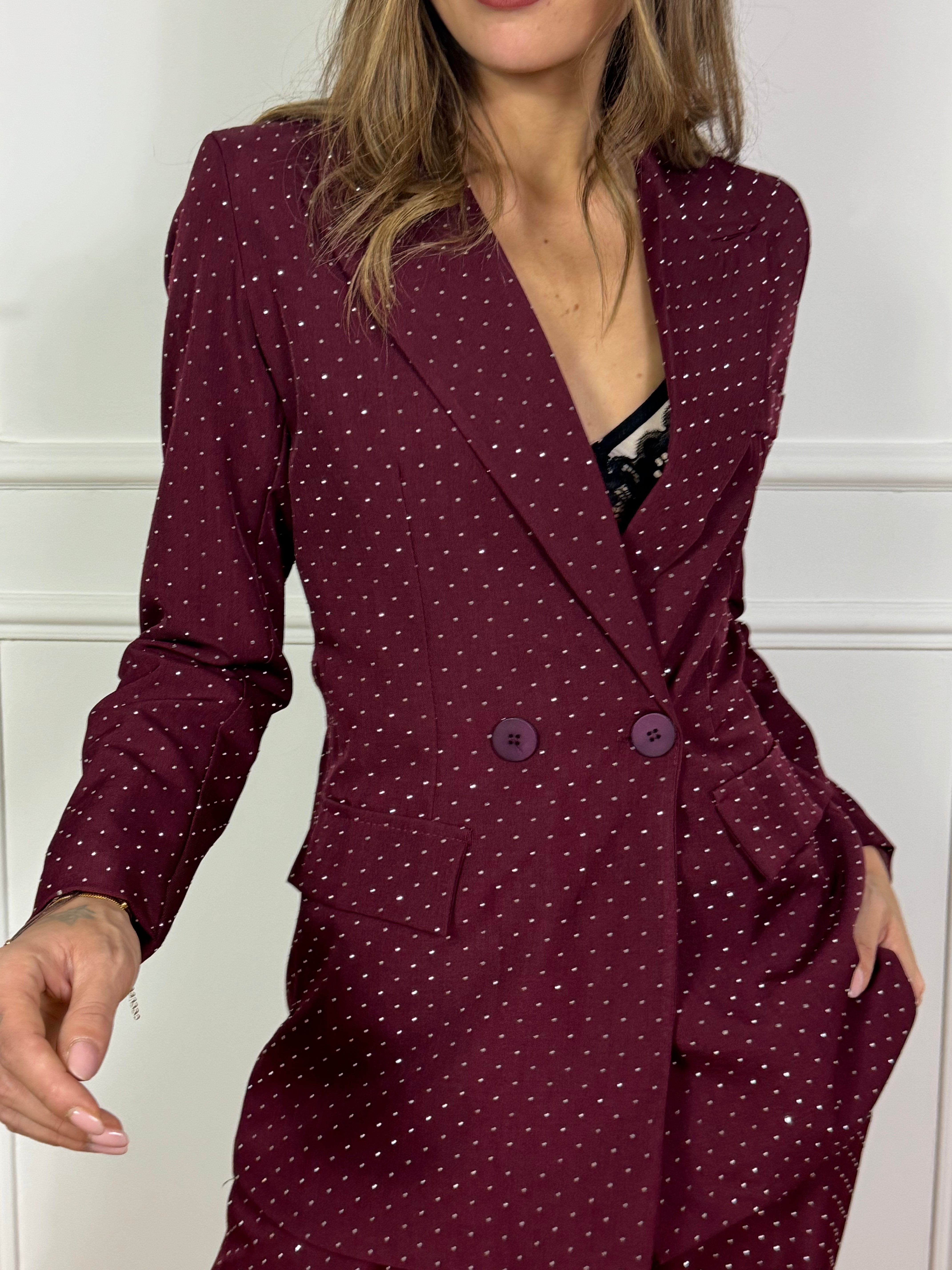 Completo TAILLEUR Victoria ILMH giacca + pantalone con PUNTI LUCE