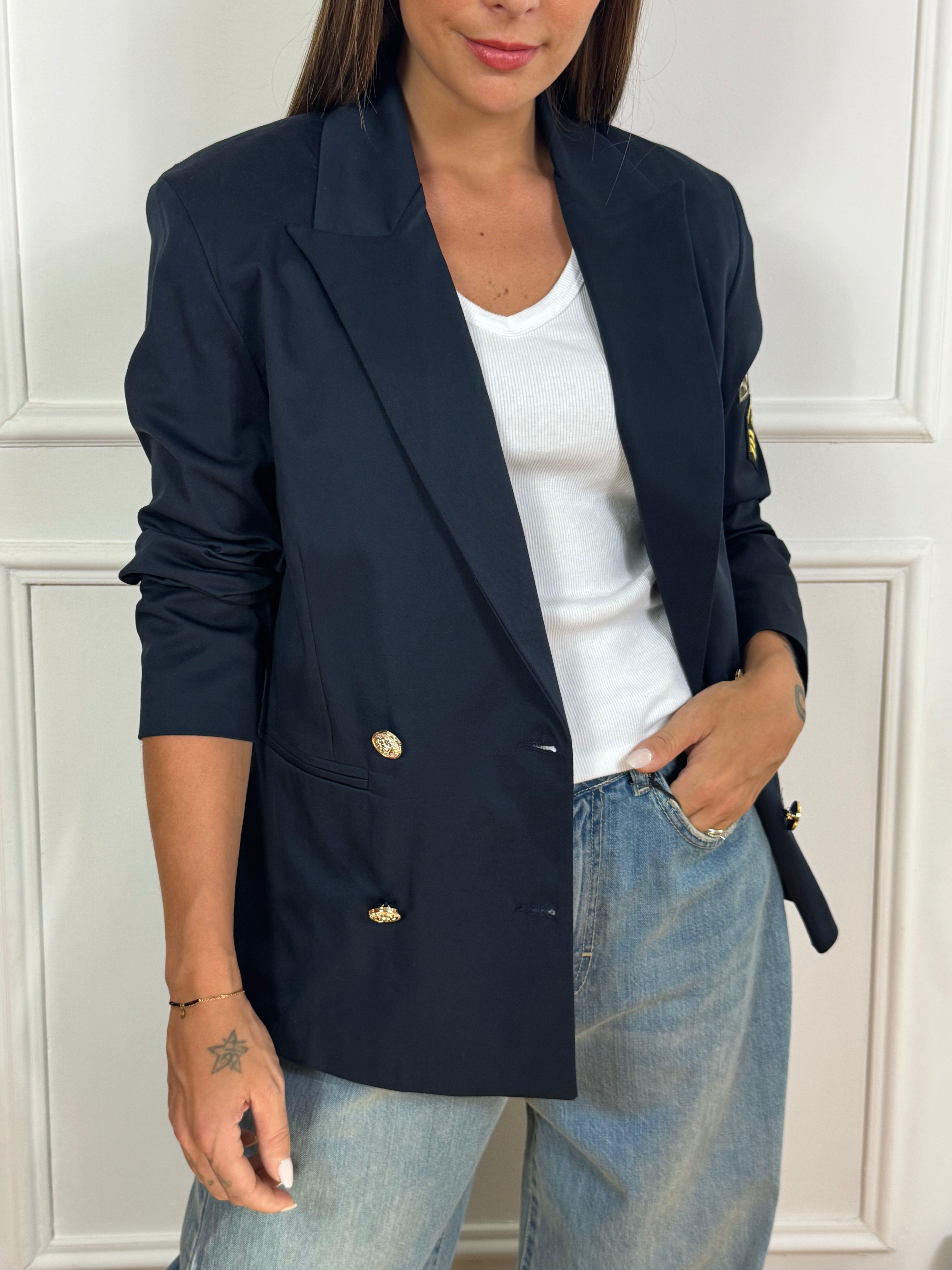 Giacca blazer Tensione In patch militari