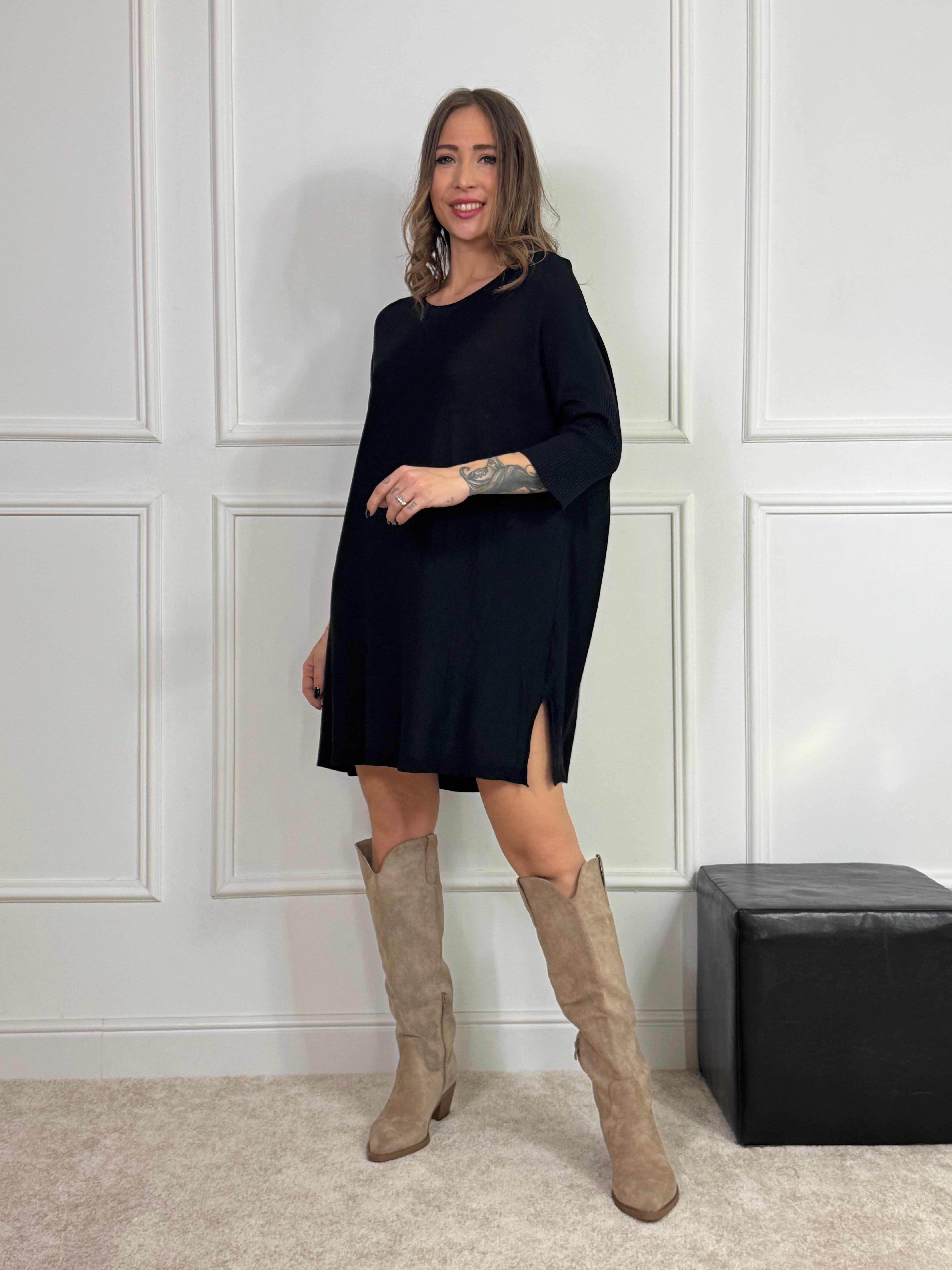 Abito in maglina sottile Victoria ILMH MANICA TRE QUARTI CANNETTATA