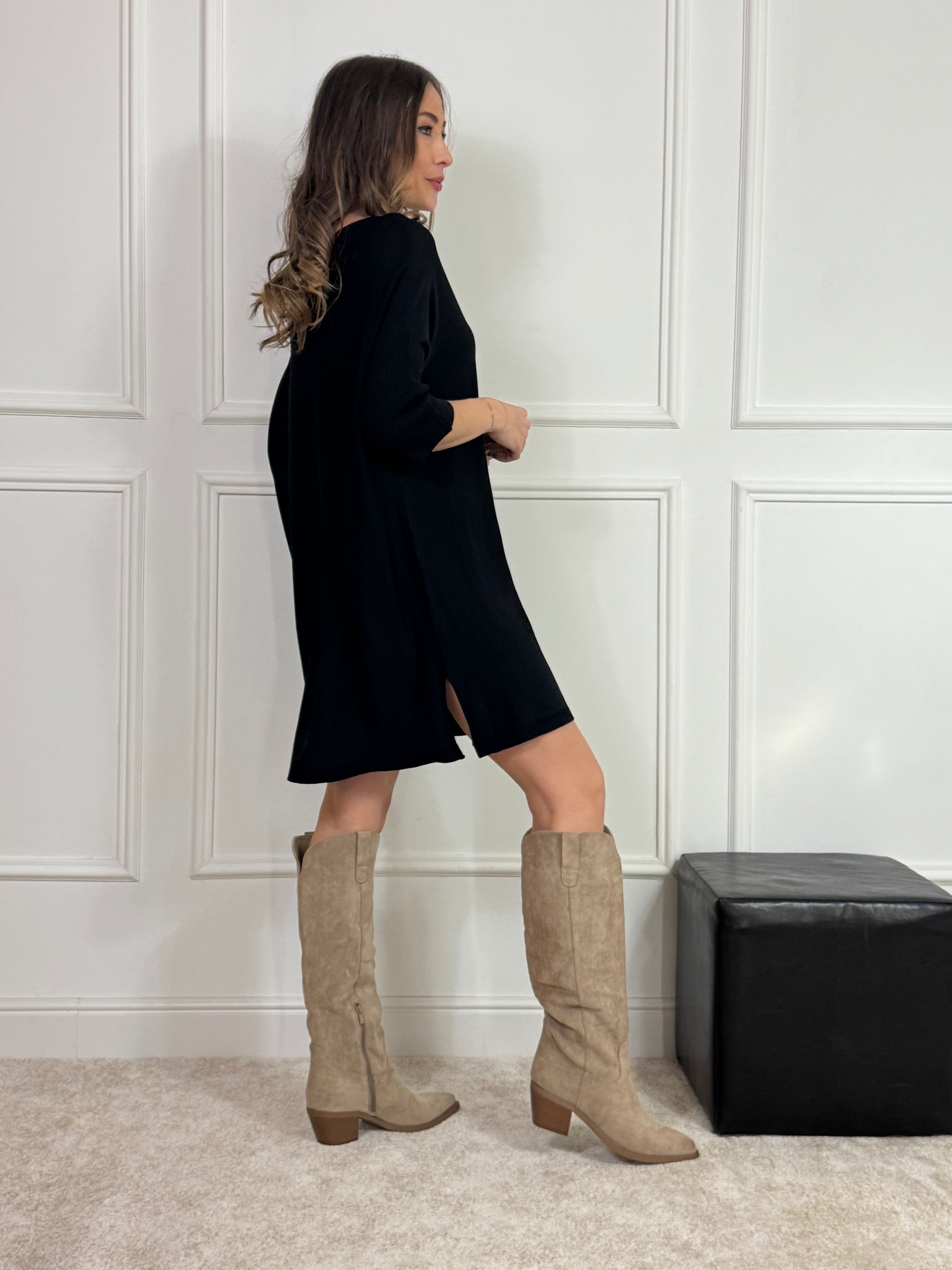 Abito in maglina sottile Victoria ILMH MANICA TRE QUARTI CANNETTATA