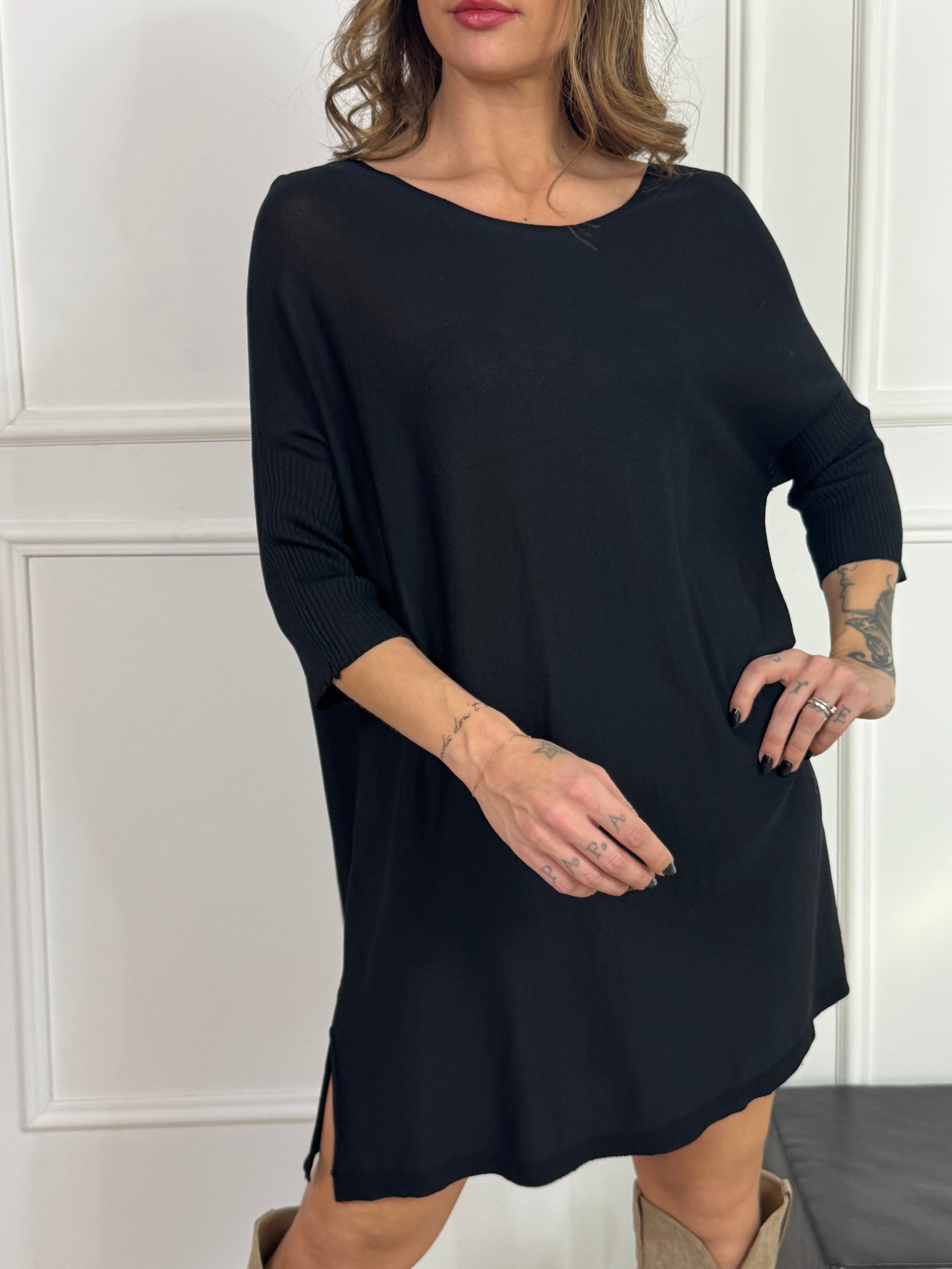 Abito in maglina sottile Victoria ILMH MANICA TRE QUARTI CANNETTATA