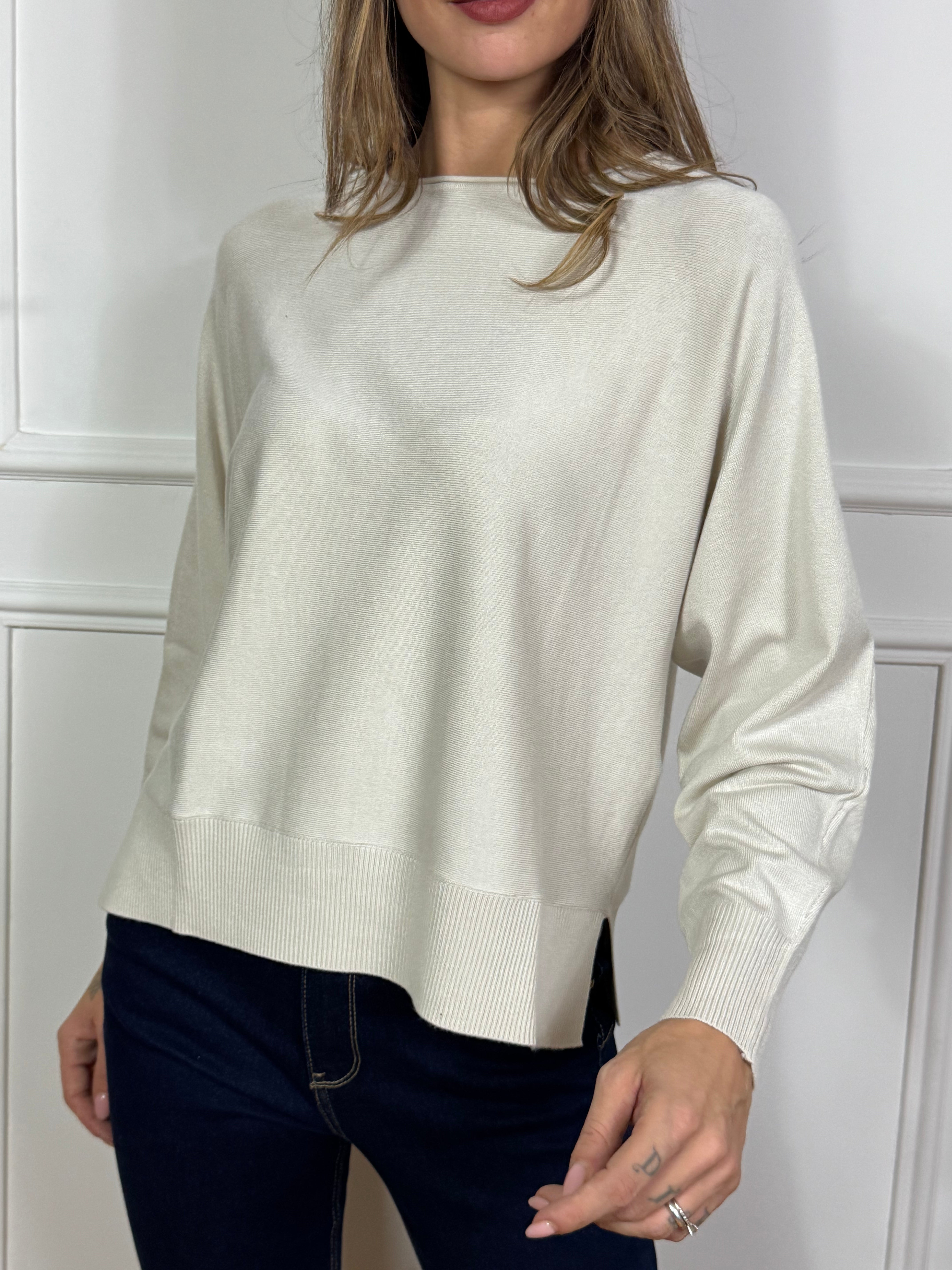 Maglia RAGNO comoda scollo a BARCHETTA