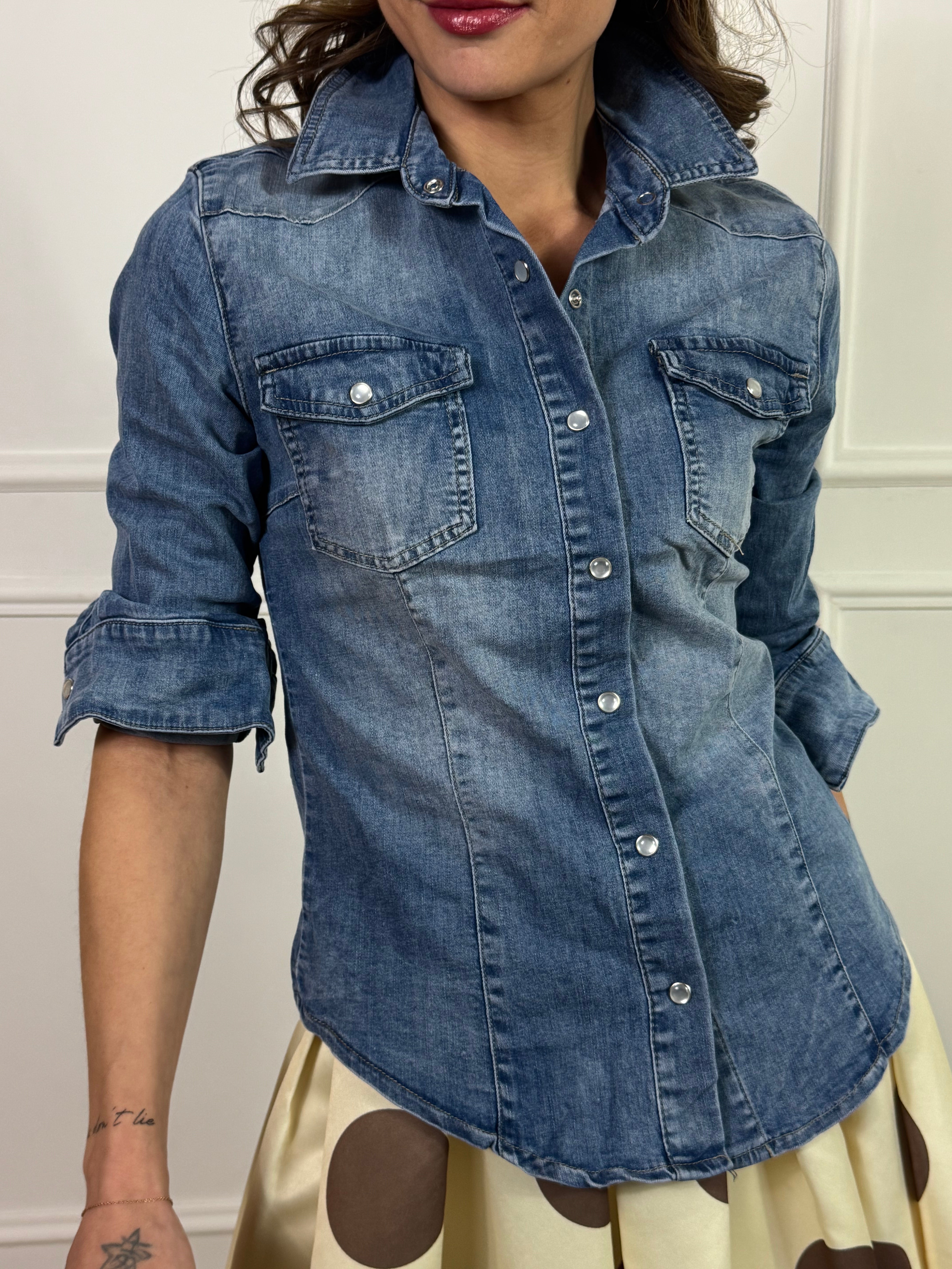 Camicia jeans Victoria ILMH LAVAGGIO AZZURRO DELAVE'