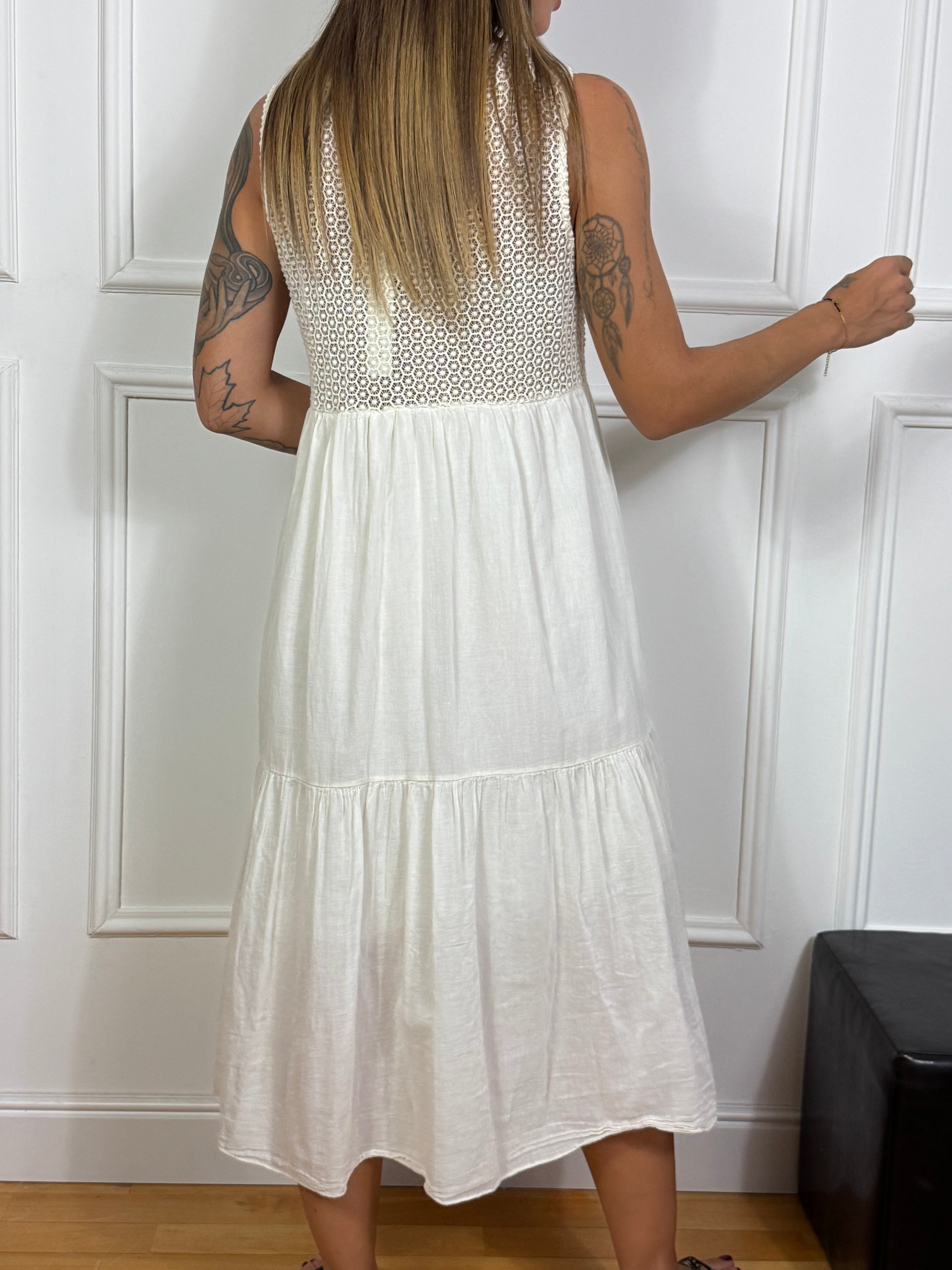 Abito in mussola Victoria ILMH busto crochet