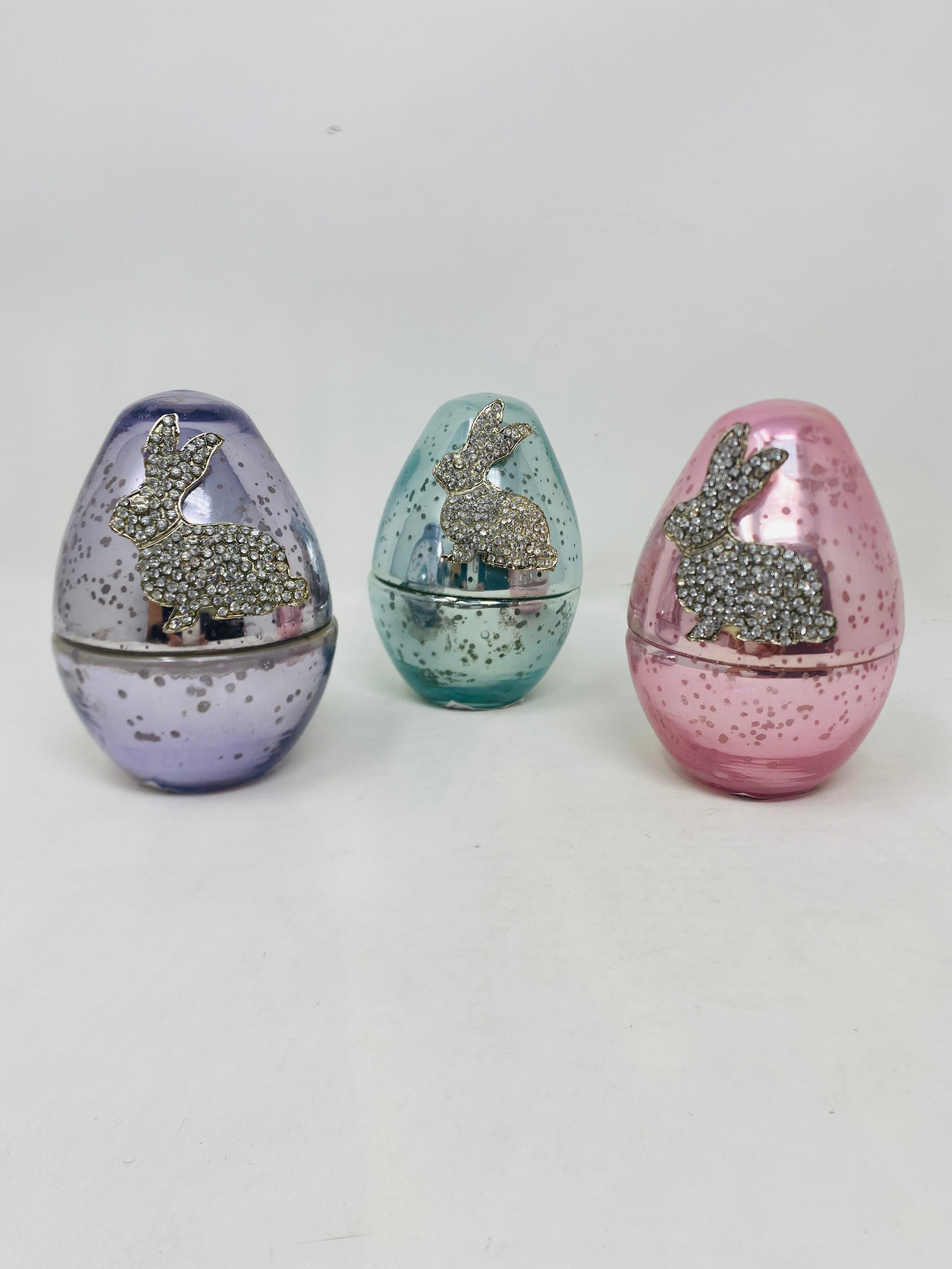 Scatola ovetto con conigl strass