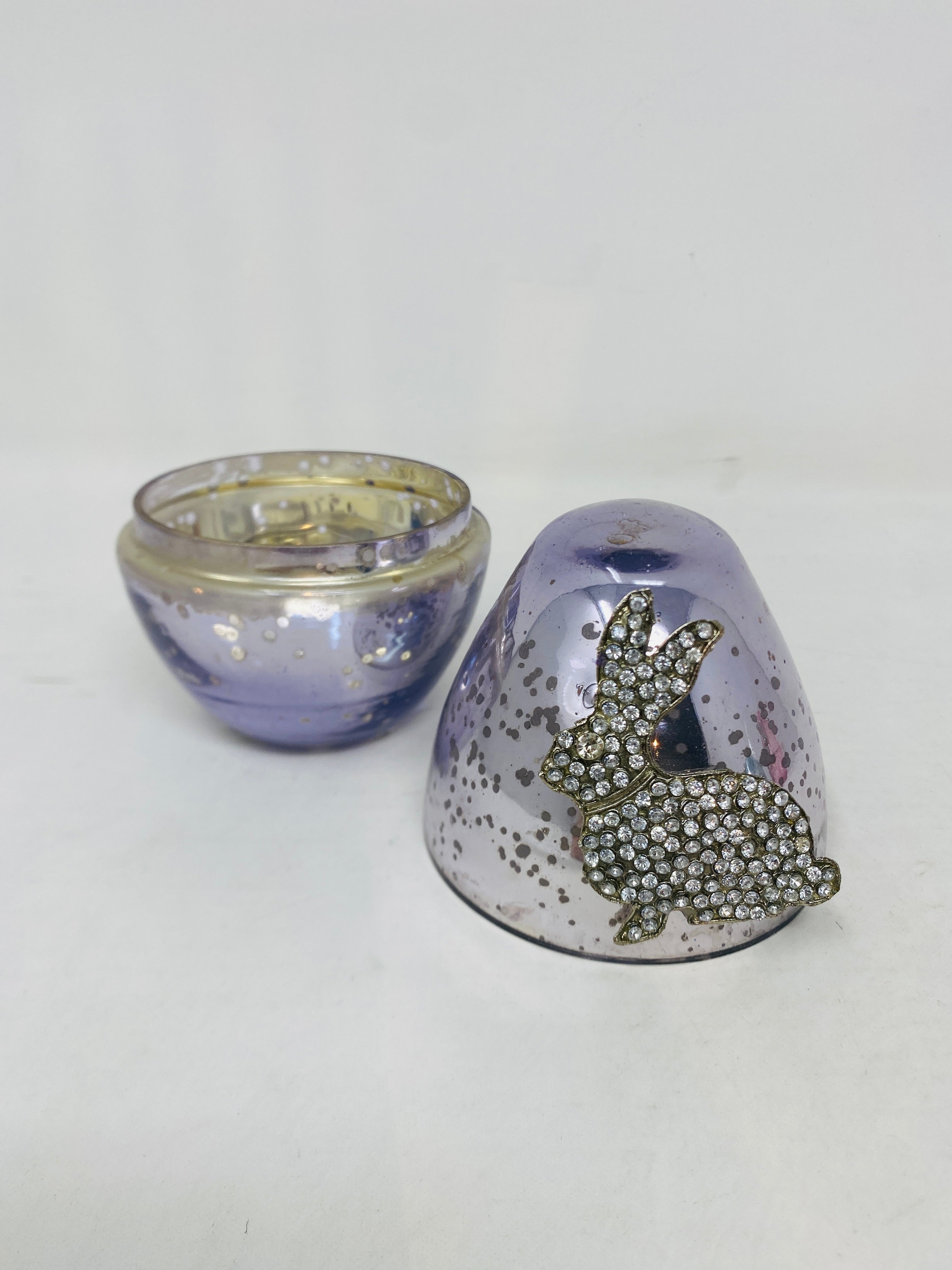 Scatola ovetto con conigl strass