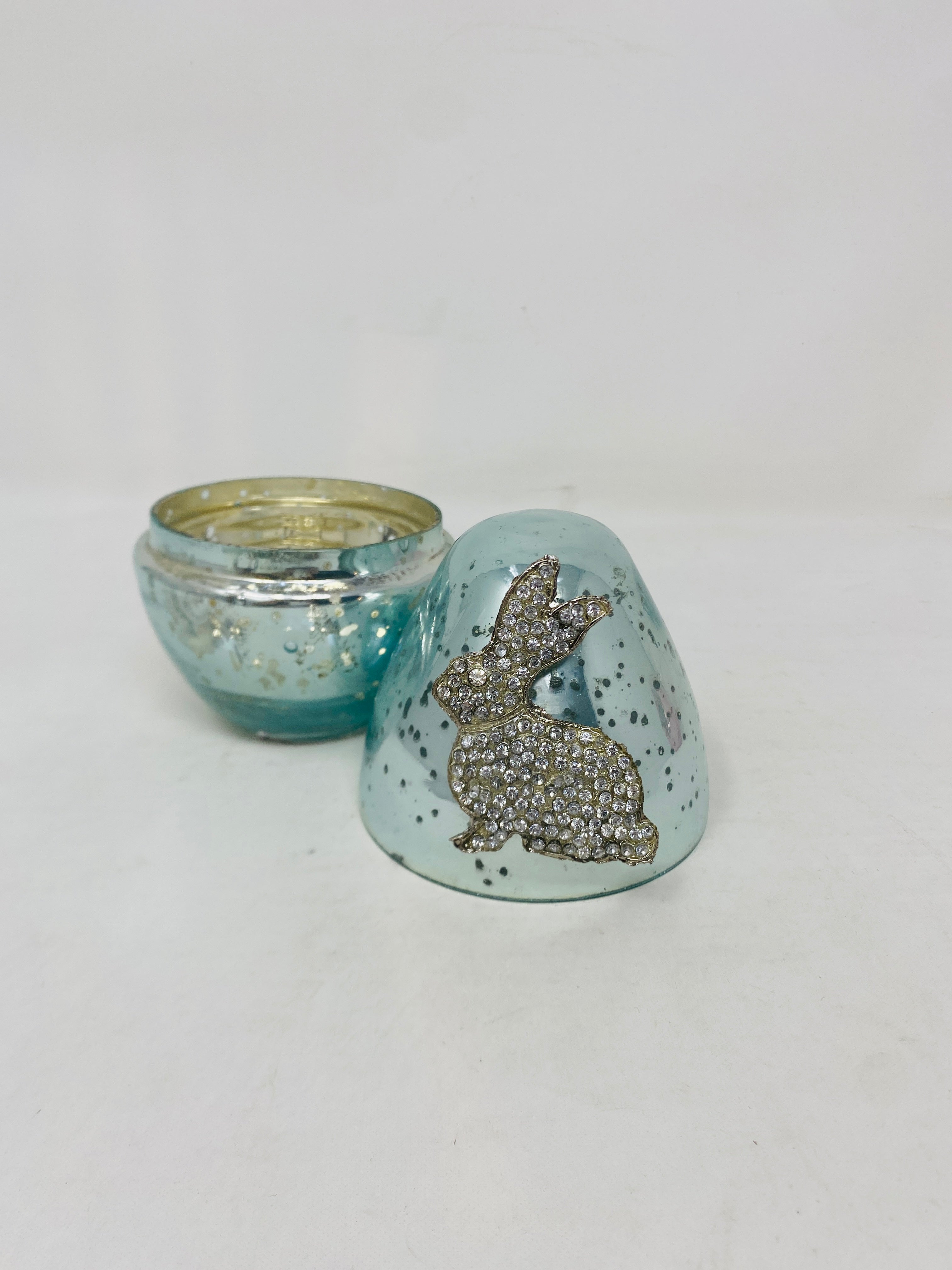 Scatola ovetto con conigl strass