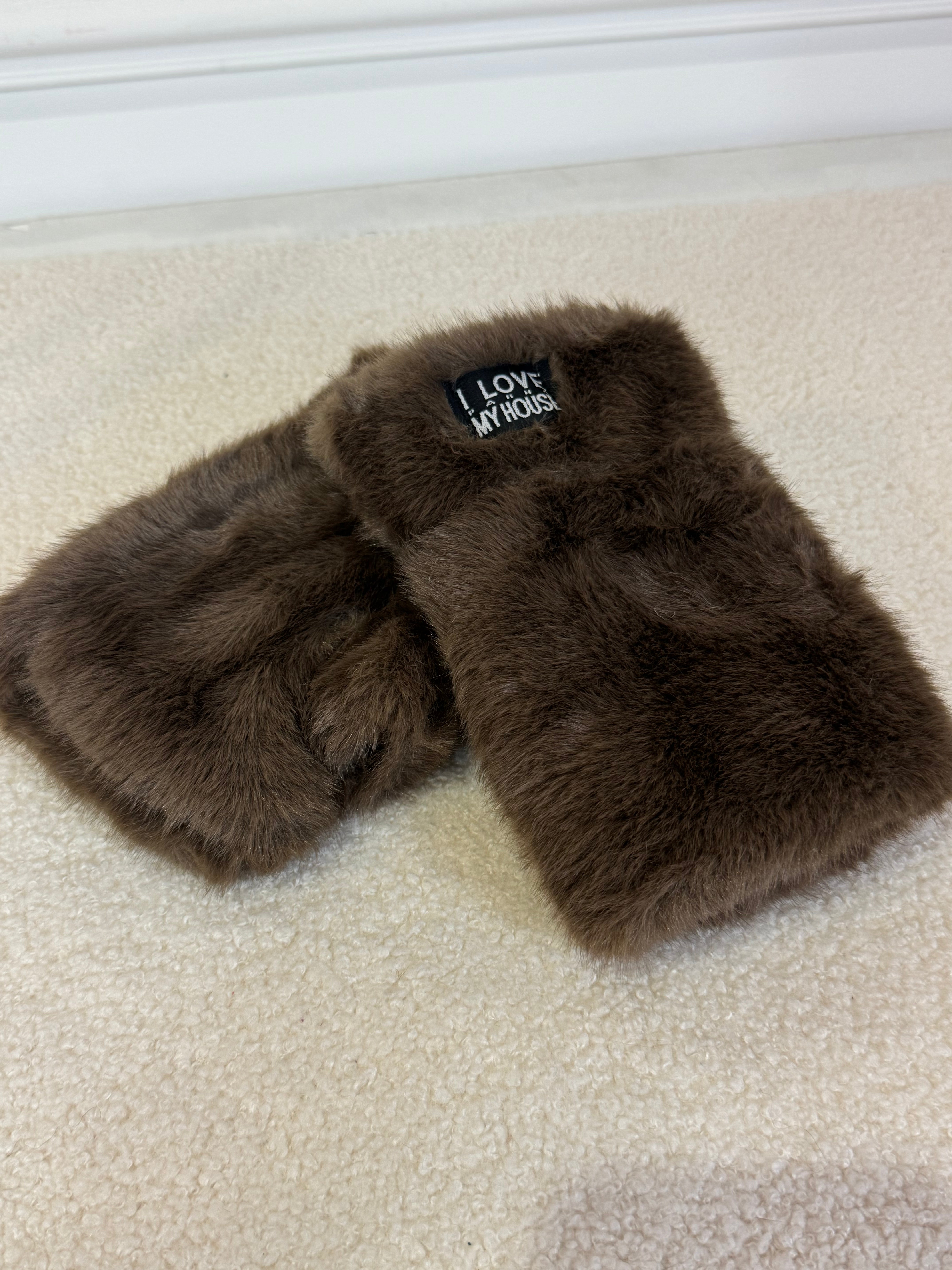 Guanti MANOPOLA senza dita ECOPELLICCIA