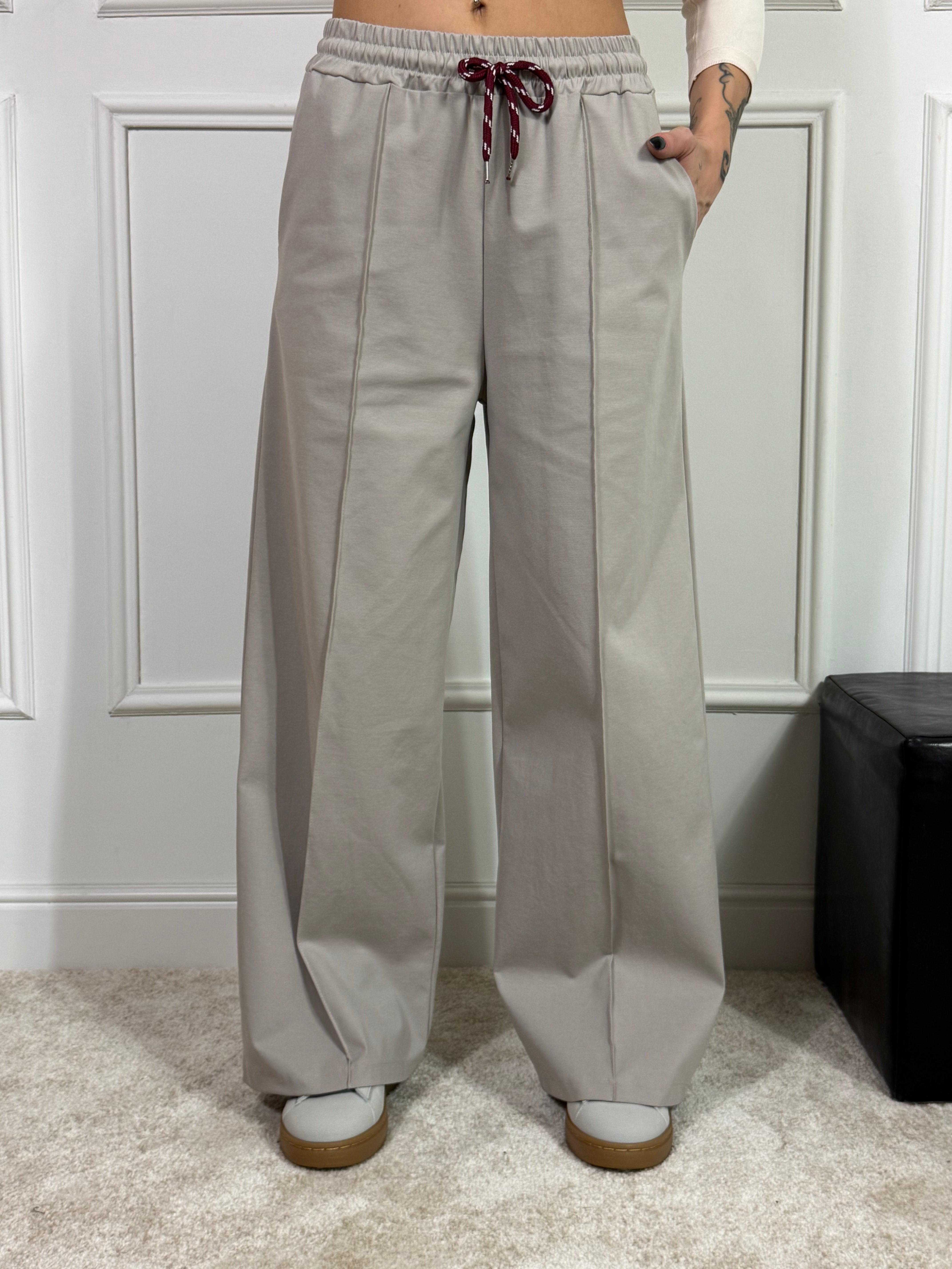 Pantalone tessuto elasticizzato con coulisse Victoria ILMH