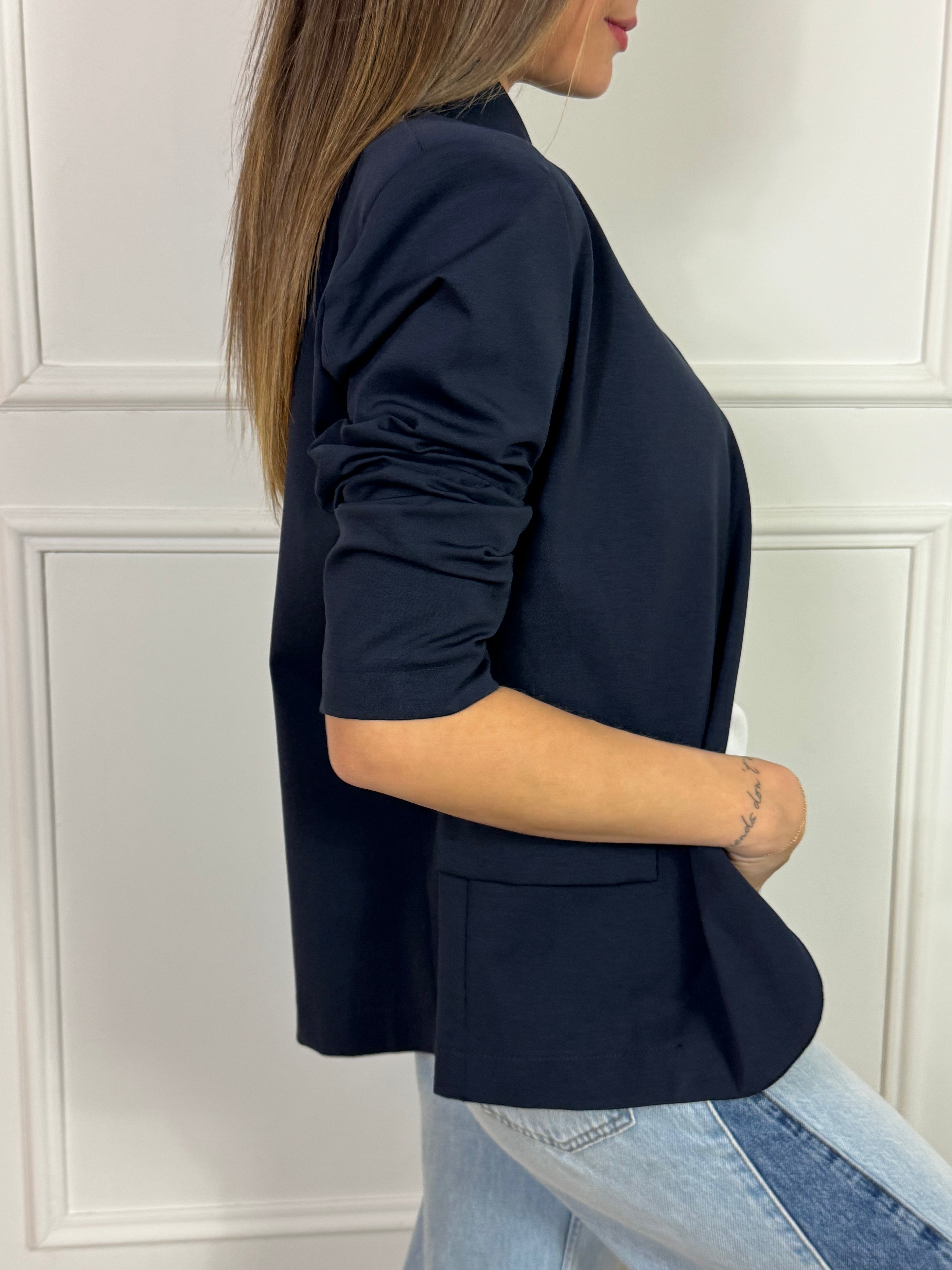 Giacca blazer  punto Milano VICTORIA ILMH coreana un bottone