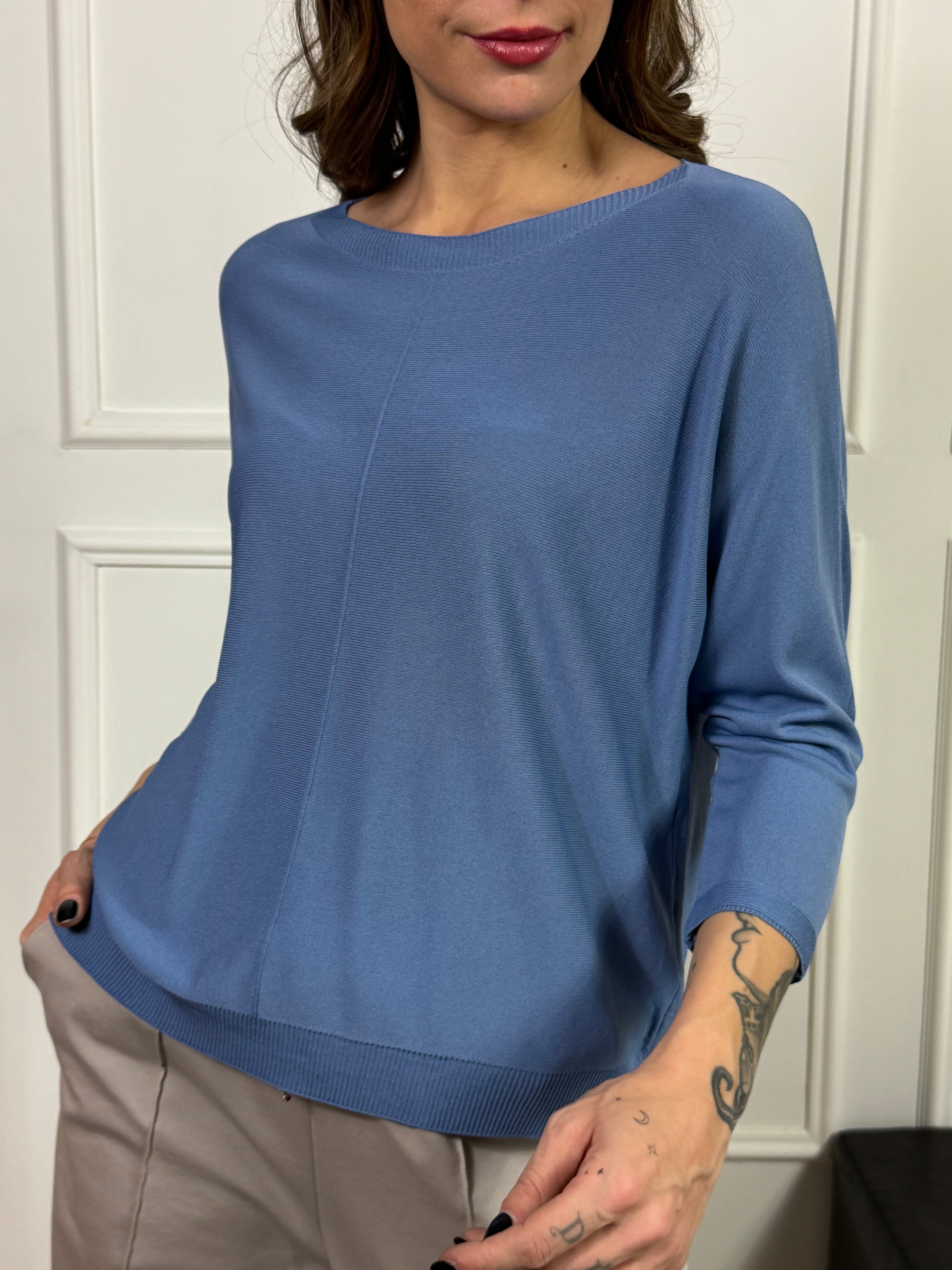 MAGLIA in maglina sottile Victoria ILMH CUCITURA VERTICALE A VISTA