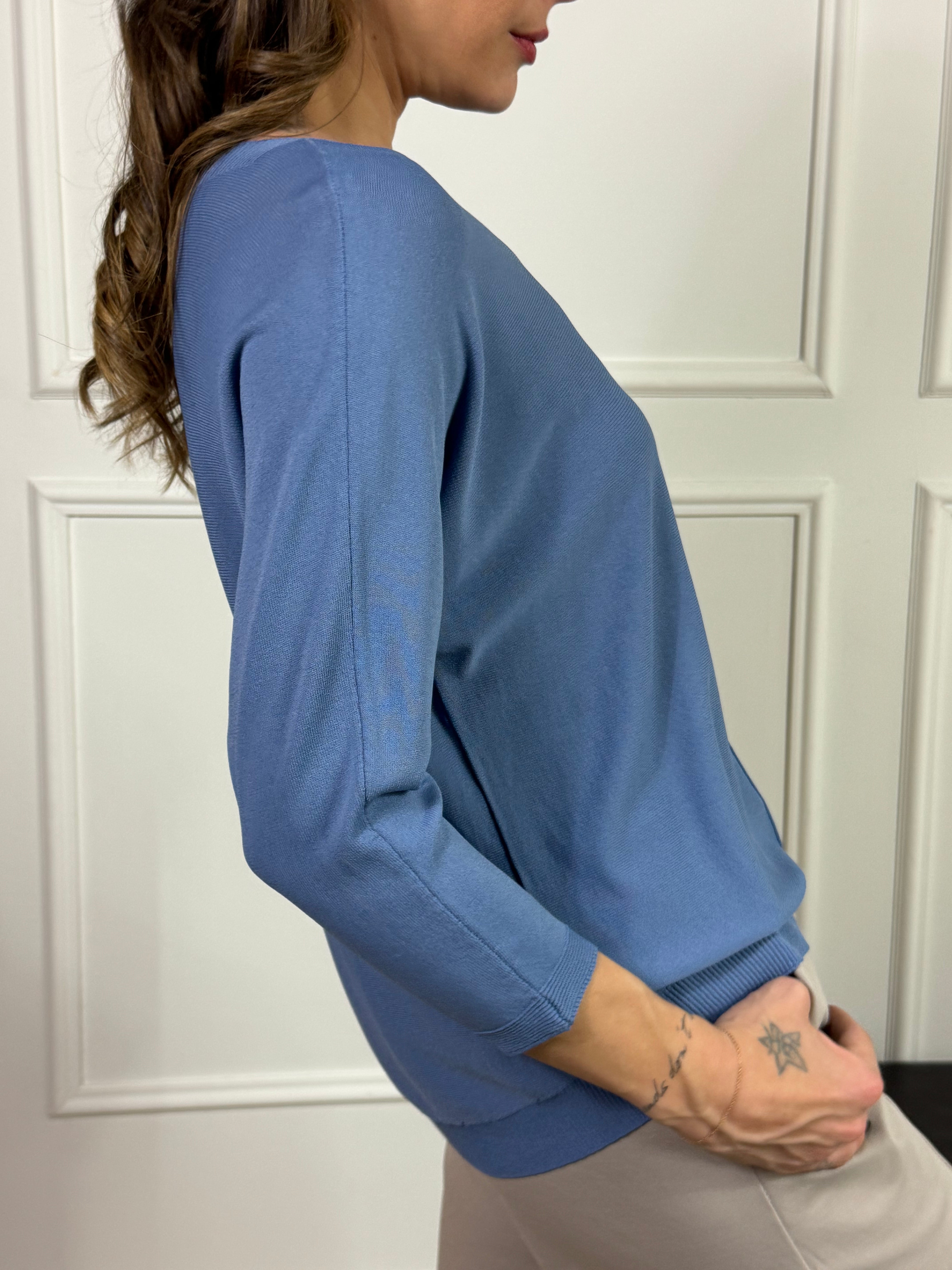 MAGLIA in maglina sottile Victoria ILMH CUCITURA VERTICALE A VISTA