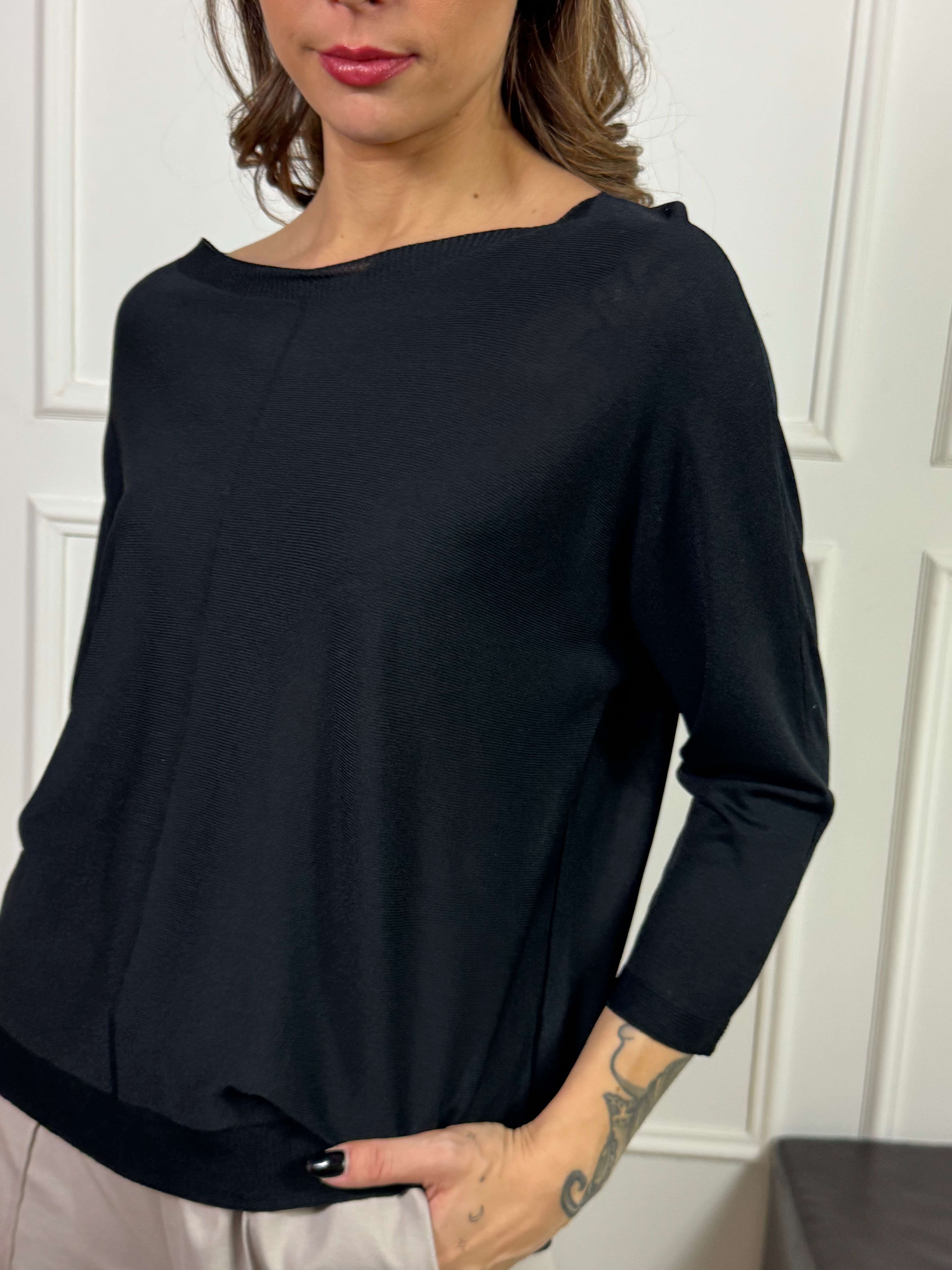 MAGLIA in maglina sottile Victoria ILMH CUCITURA VERTICALE A VISTA