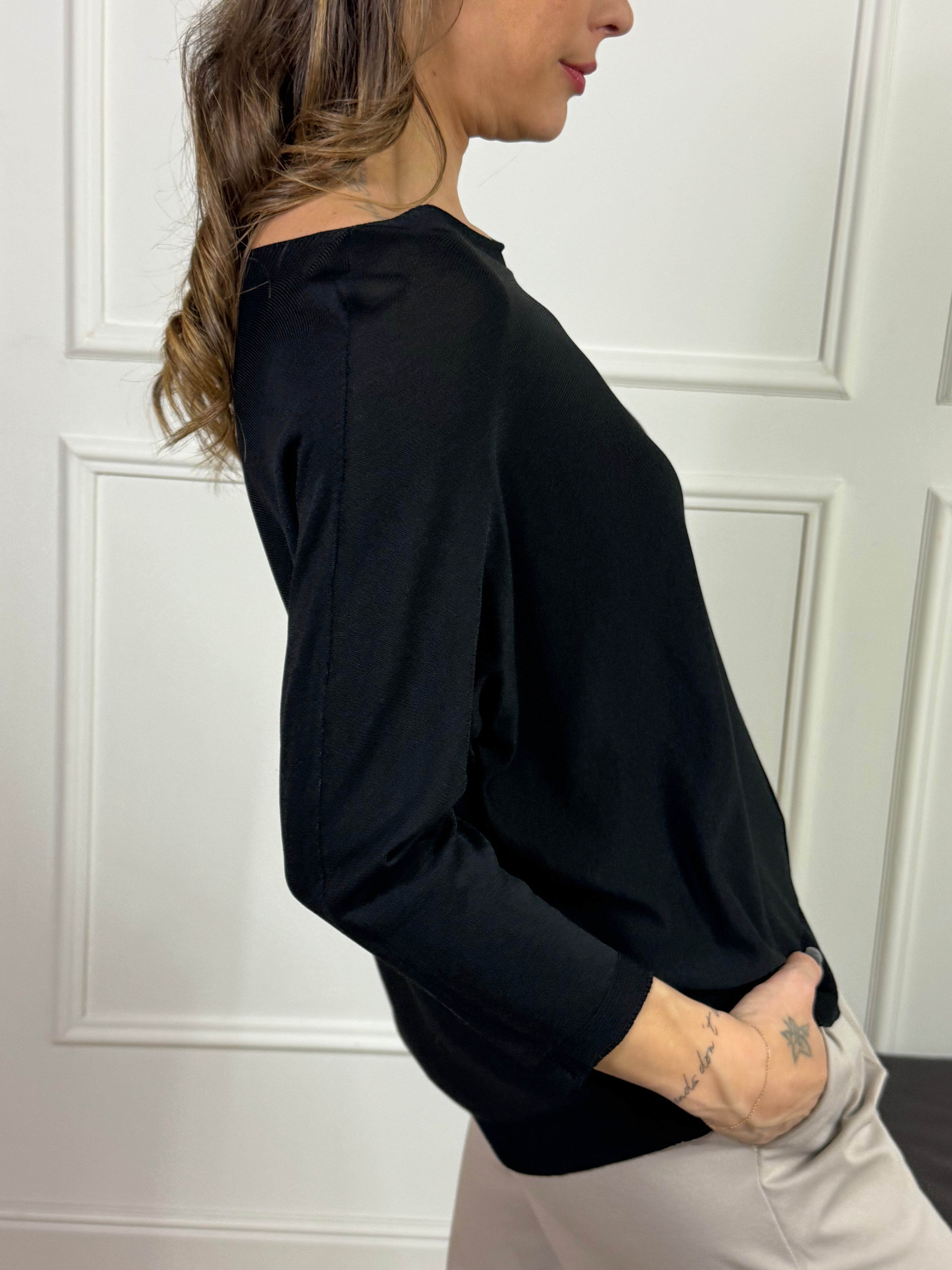 MAGLIA in maglina sottile Victoria ILMH CUCITURA VERTICALE A VISTA