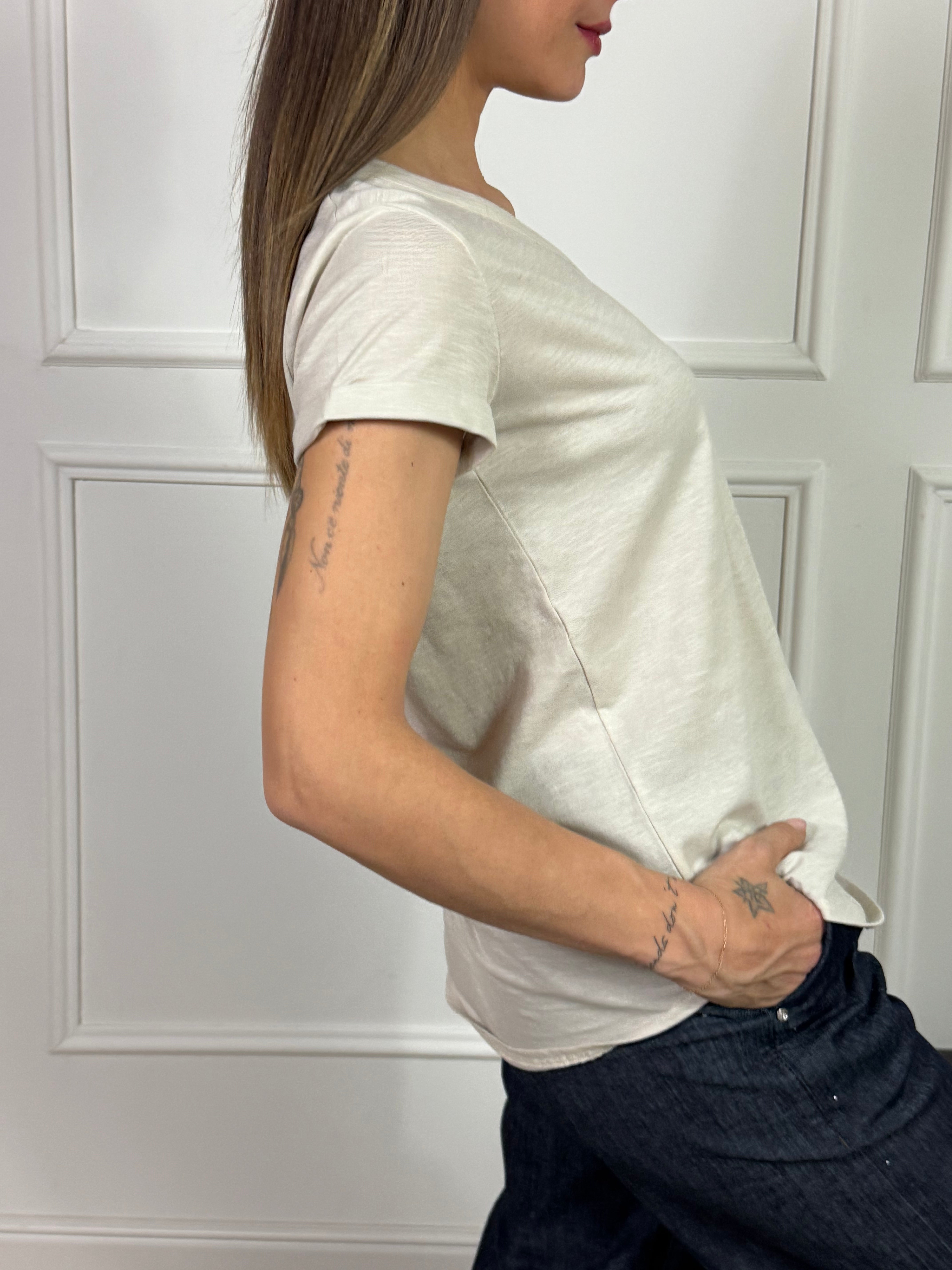 T-SHIRT SCOLLO V Ragno ART. DN36T8