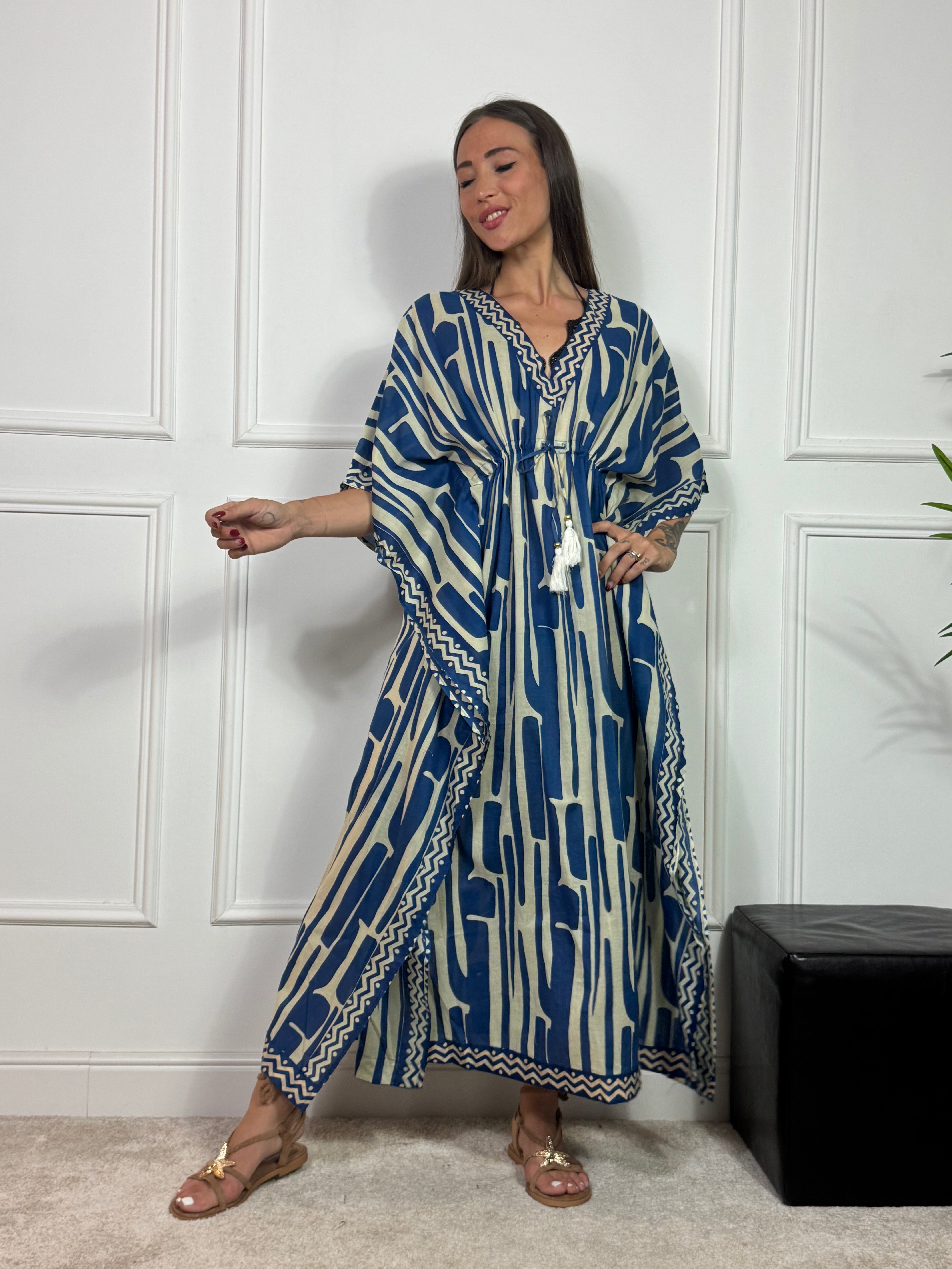 Kaftano poncho LUNGO Victoria ILMH FANTASIA INCA E COULISSE