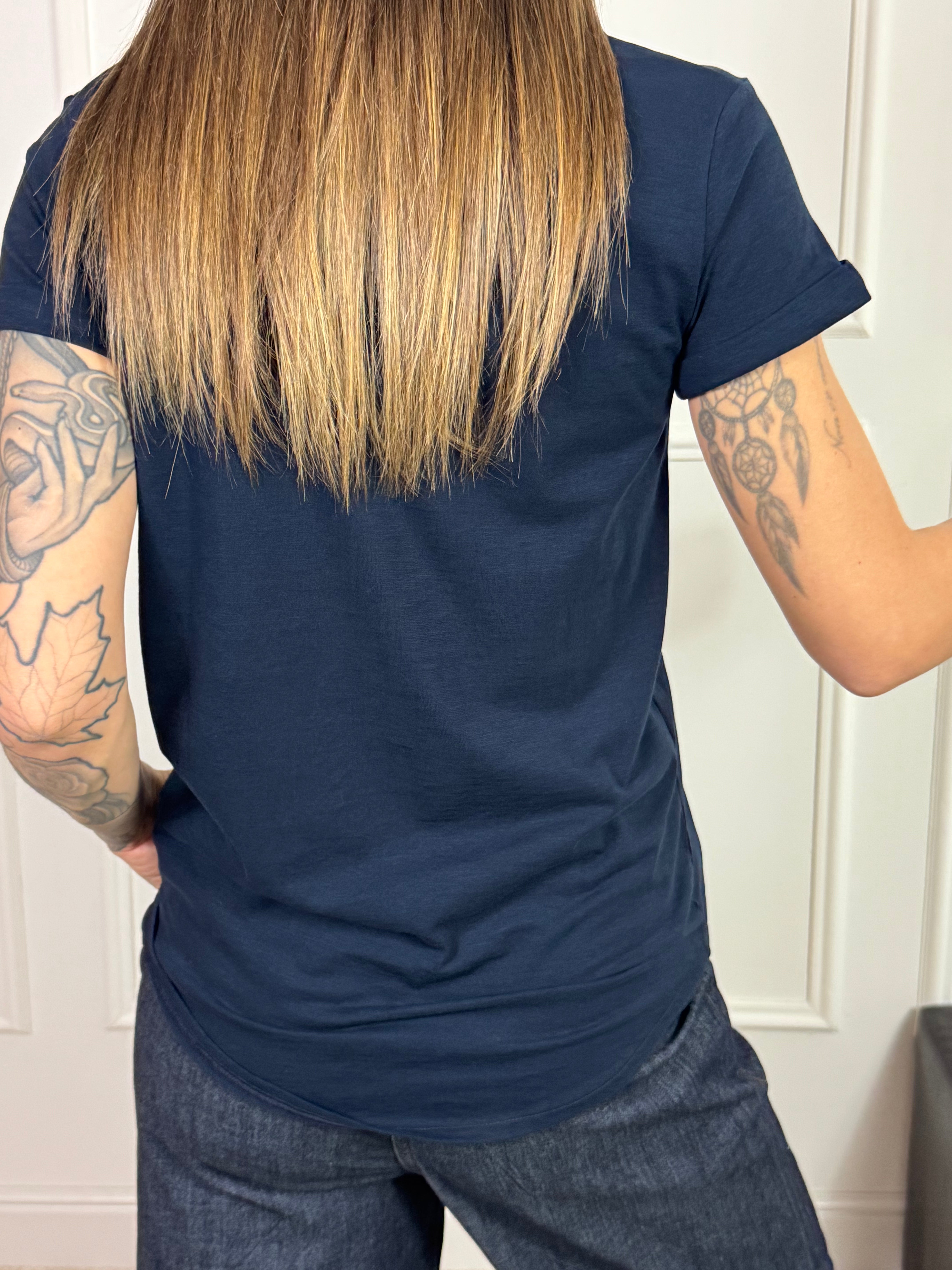 T-SHIRT SCOLLO V Ragno ART. DN36T8