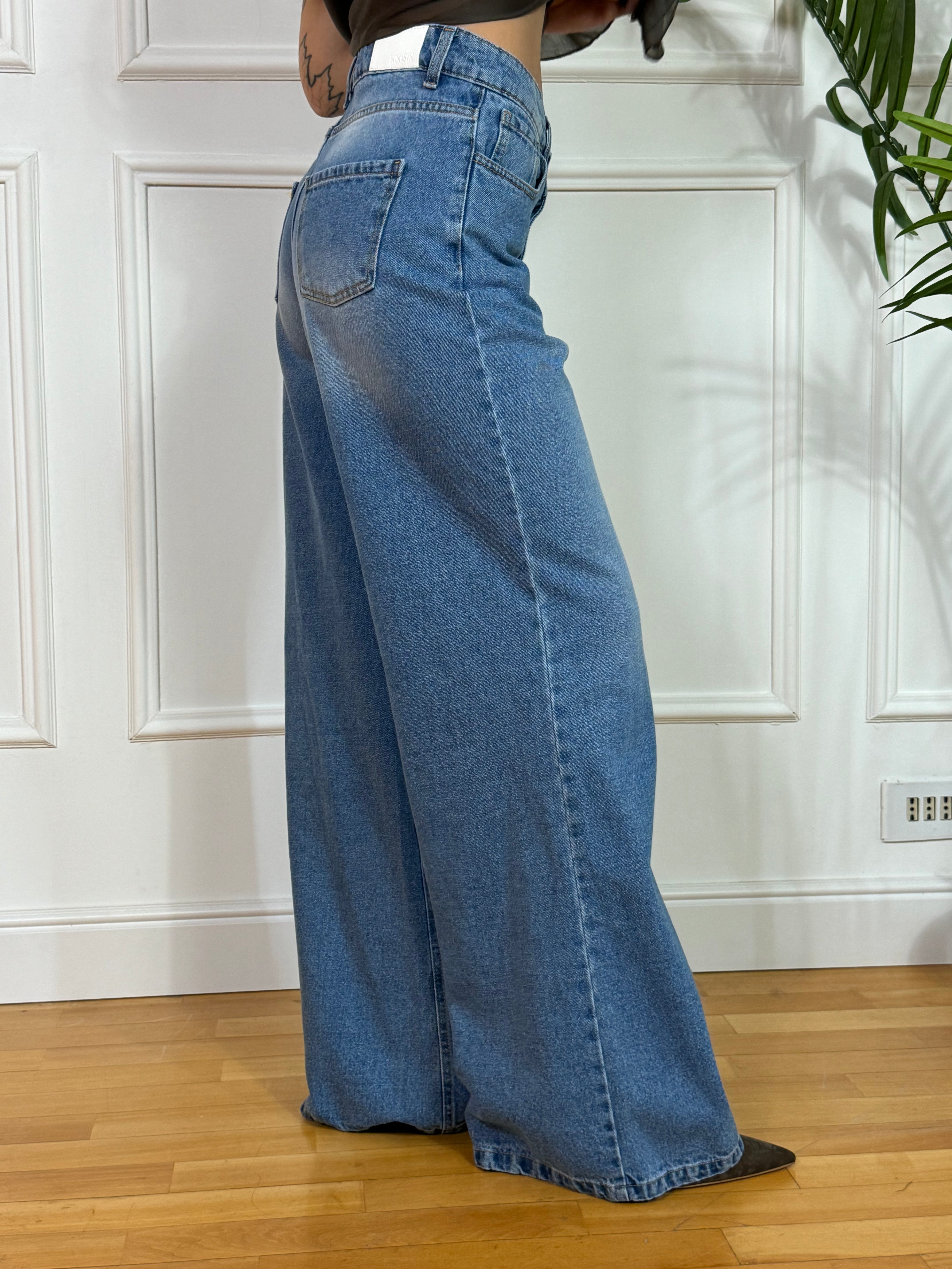 Jeans Kikisix gamba ampia cinque tasche