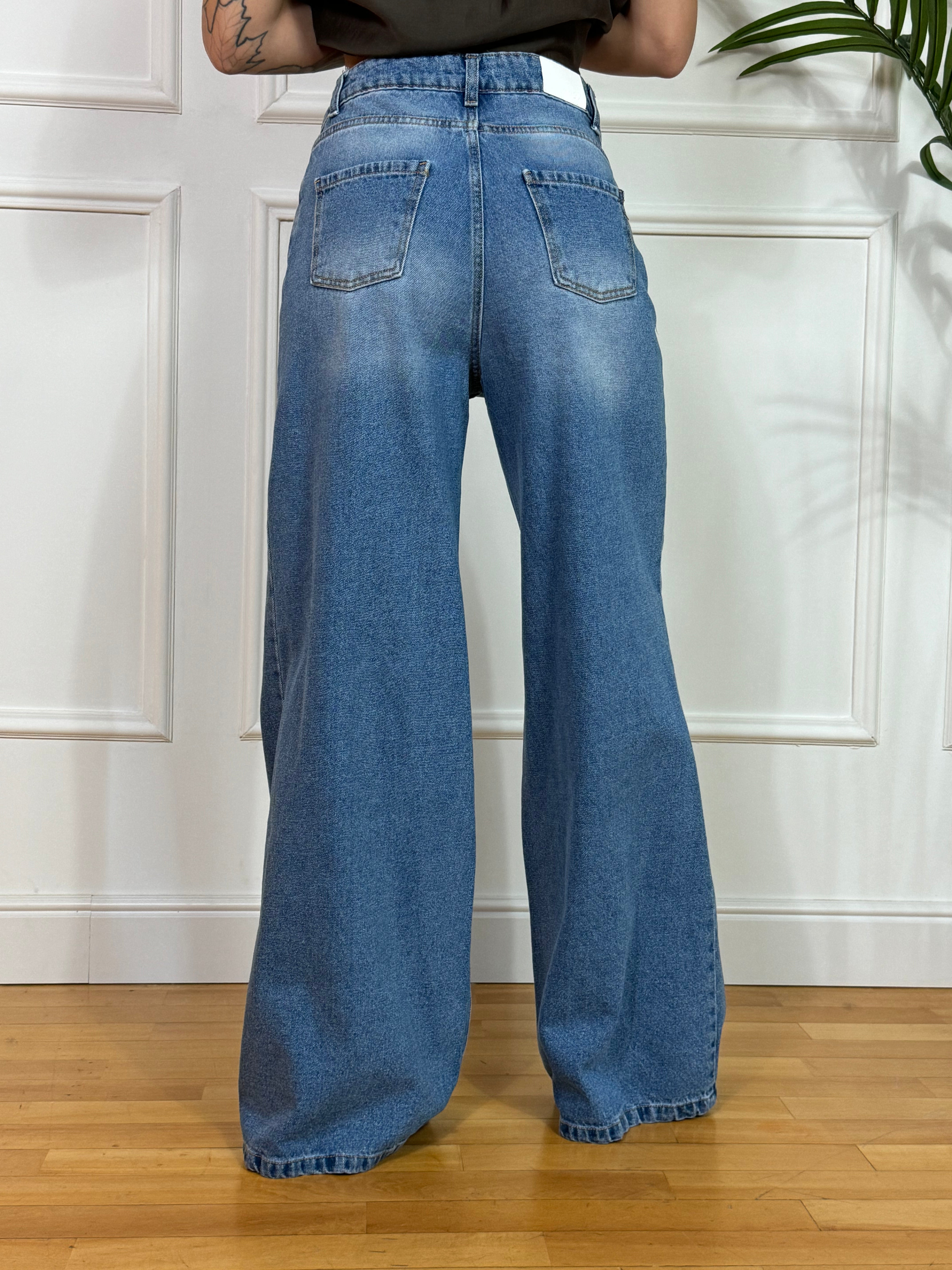 Jeans Kikisix gamba ampia cinque tasche