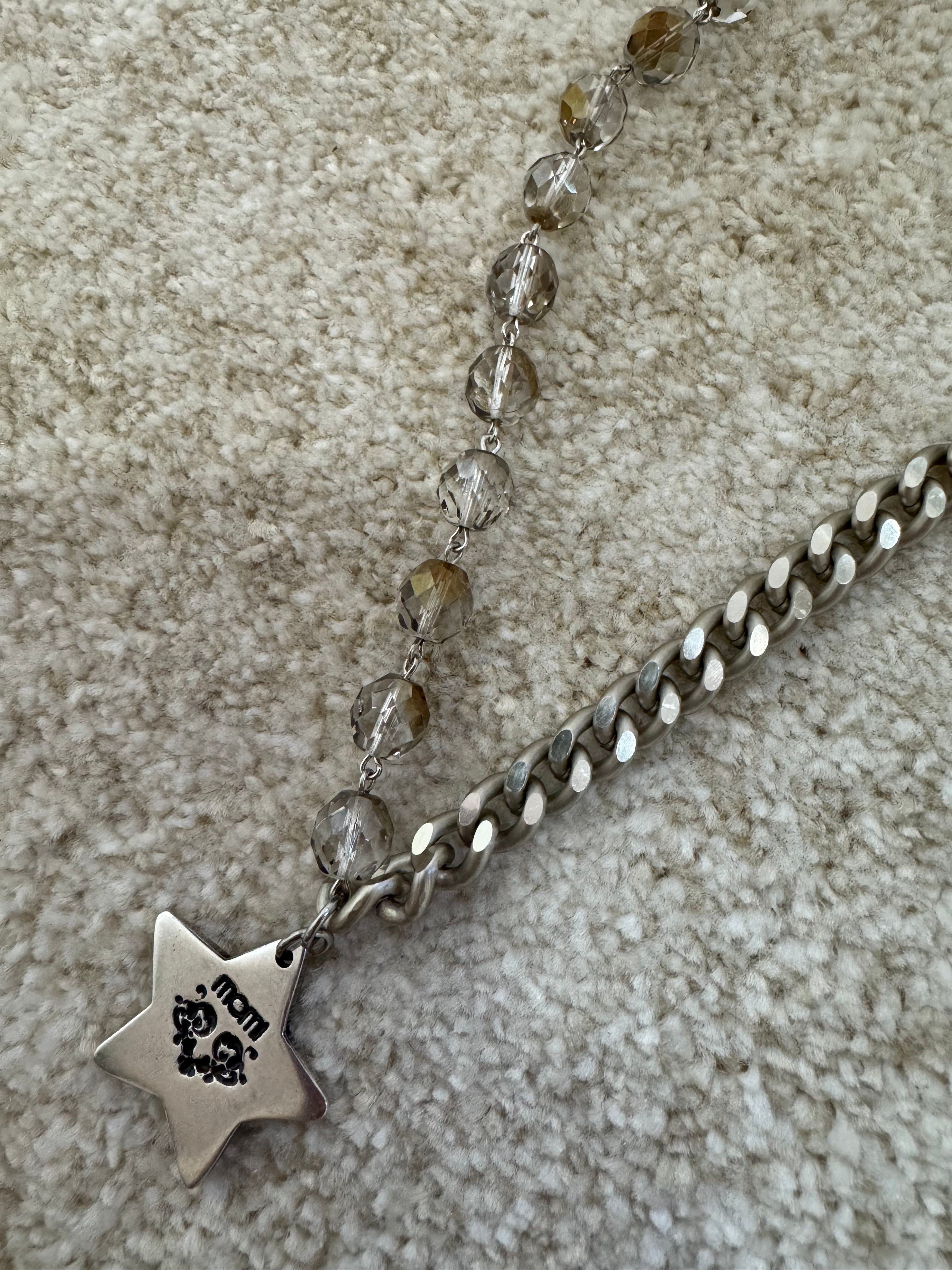 COLLANA CORTA / BRACCIALE DOPPIO GIRO Momi FRANCESCA- catena ARGENTO- ciondolo STELLA