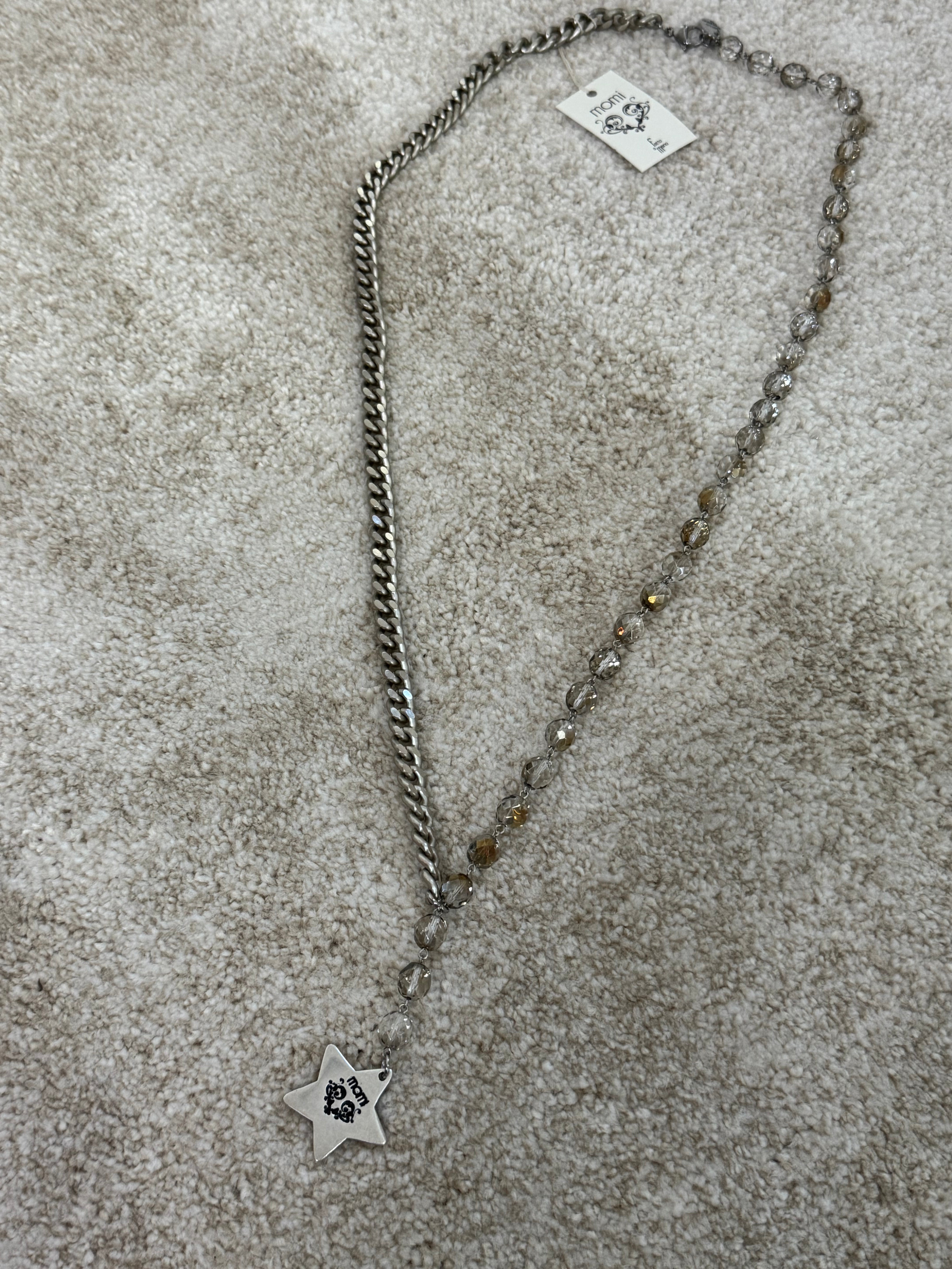 Collana Momi FRANCESCA LUNGA - catena ARGENTO - ciondolo STELLA