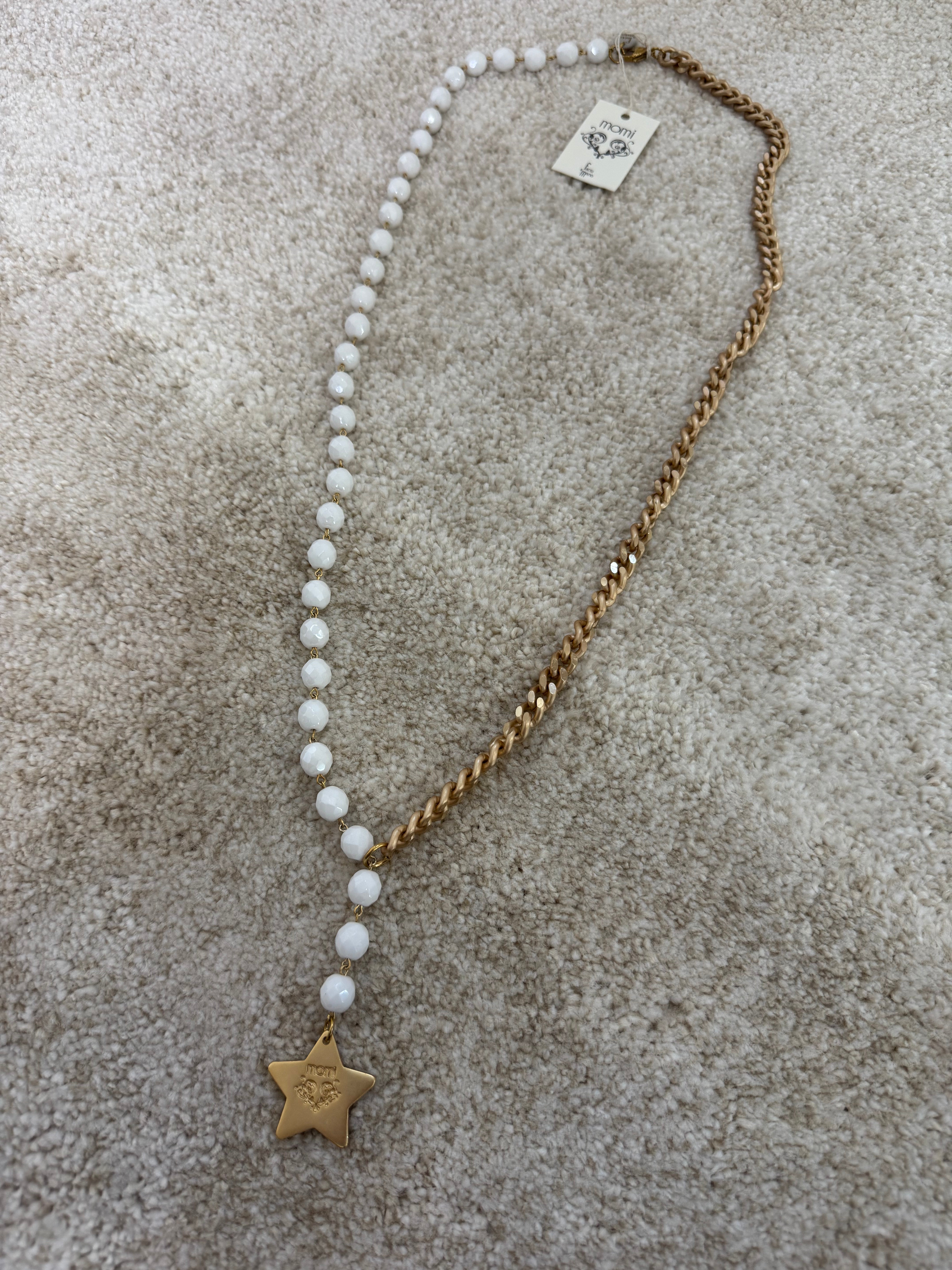 Collana Momi FRANCESCA LUNGA - catena ORO - ciondolo STELLA