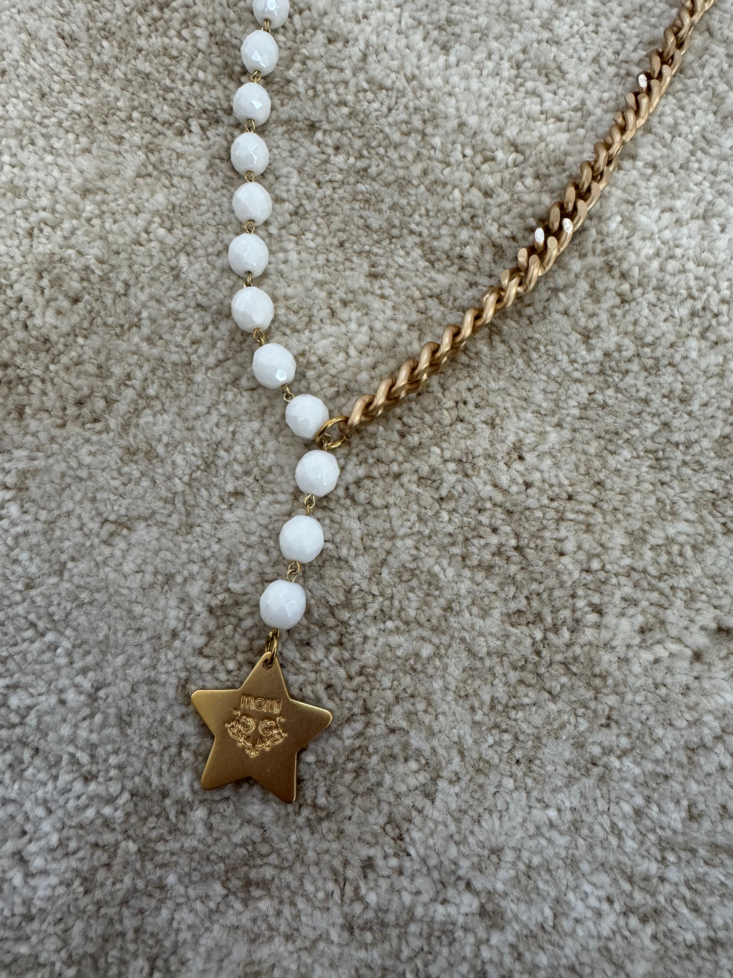 Collana Momi FRANCESCA LUNGA - catena ORO - ciondolo STELLA