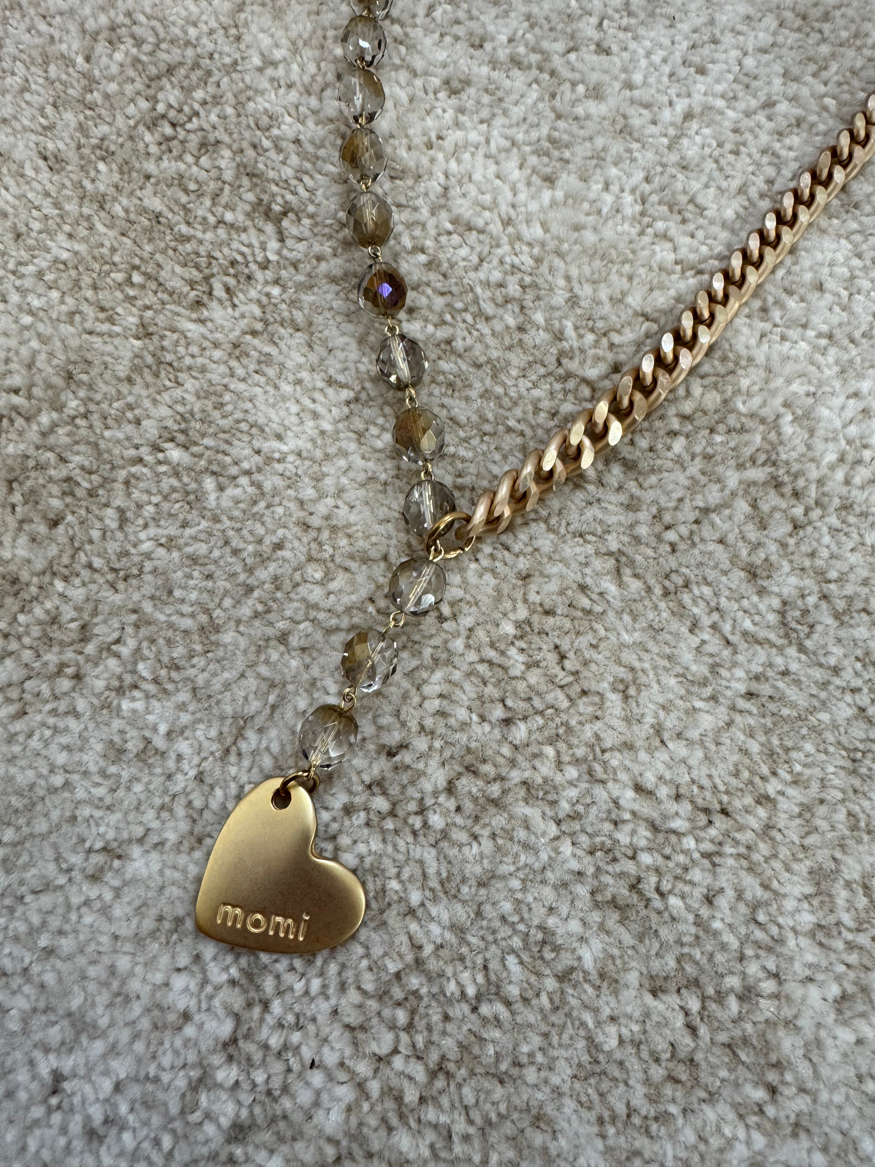 Collana Momi FRANCESCA LUNGA - catena ORO - ciondolo CUORE