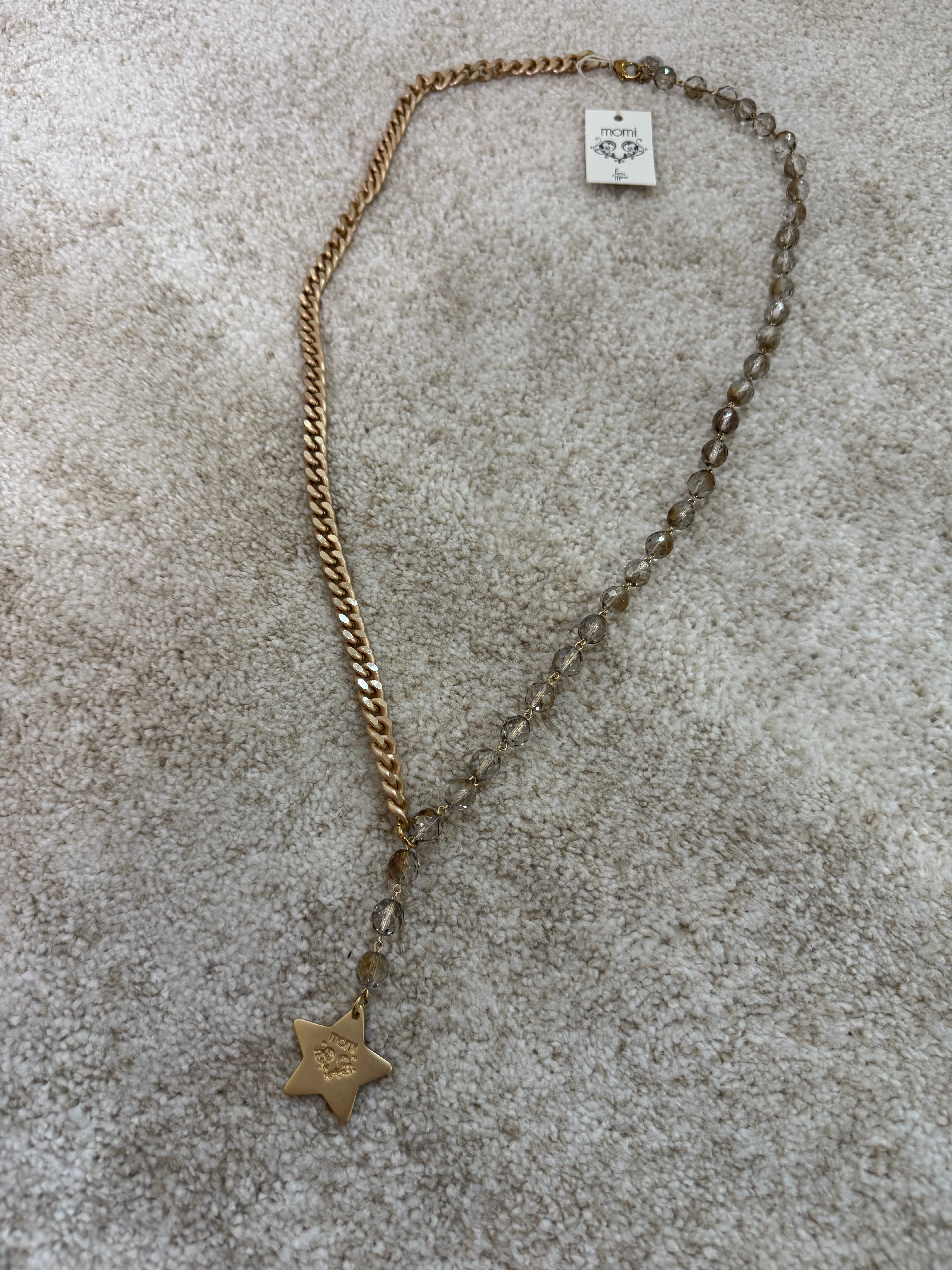 Collana Momi FRANCESCA LUNGA - catena ORO - ciondolo STELLA