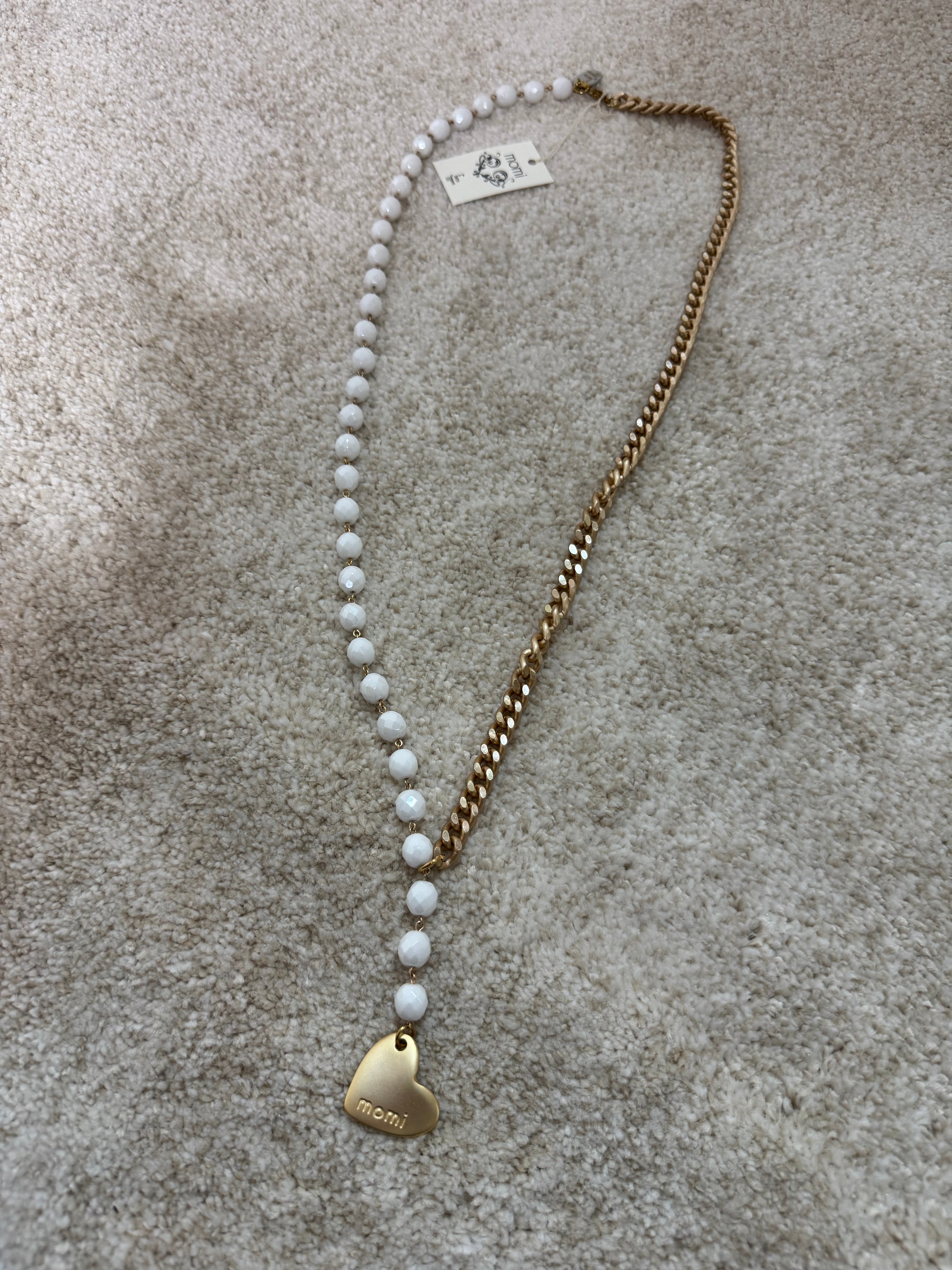 Collana Momi FRANCESCA LUNGA - catena ORO - ciondolo CUORE