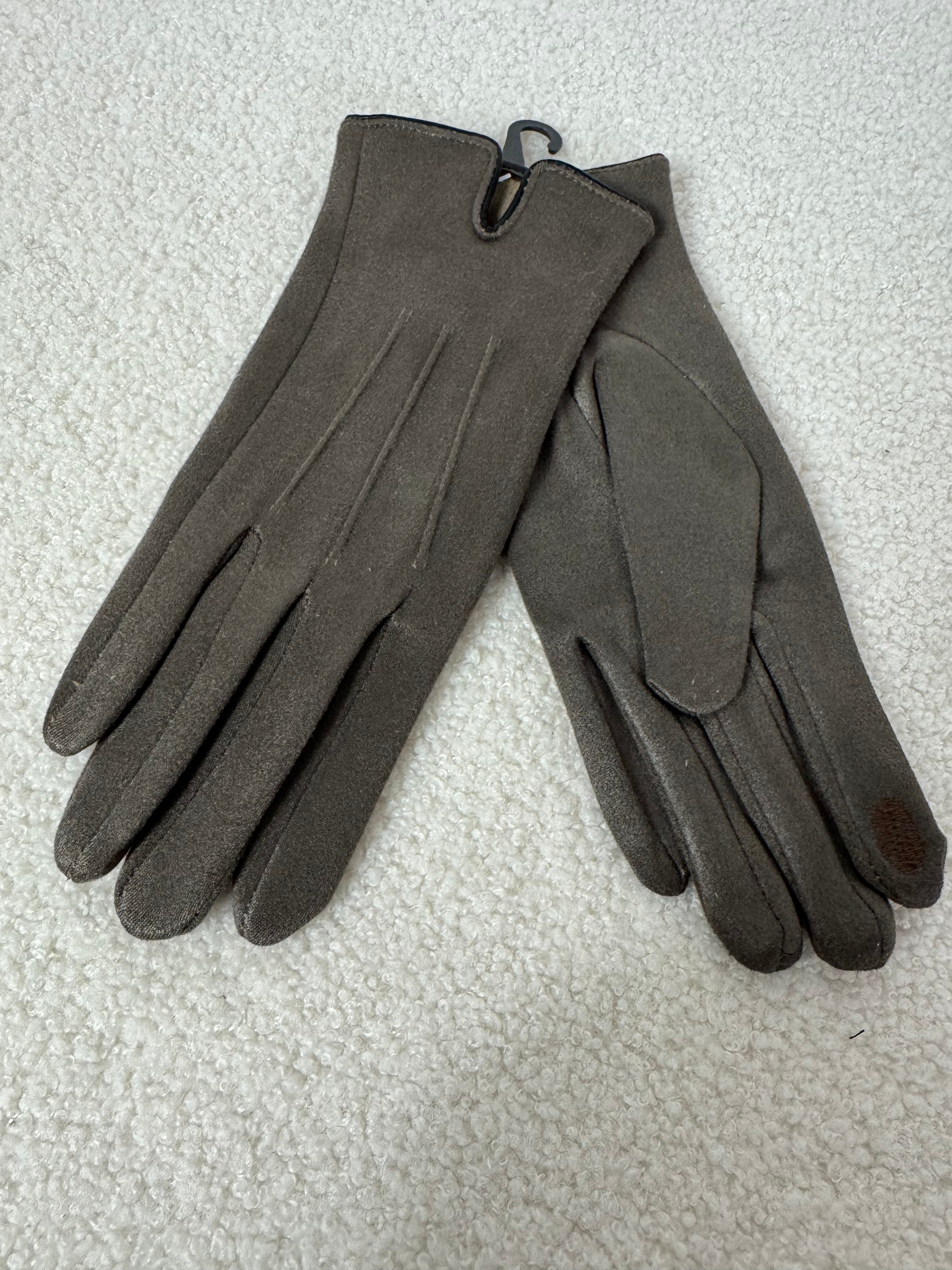 Guanti Susy Mix BASIC SCAMOSCIATO CON BORDO IN ECOPELLE