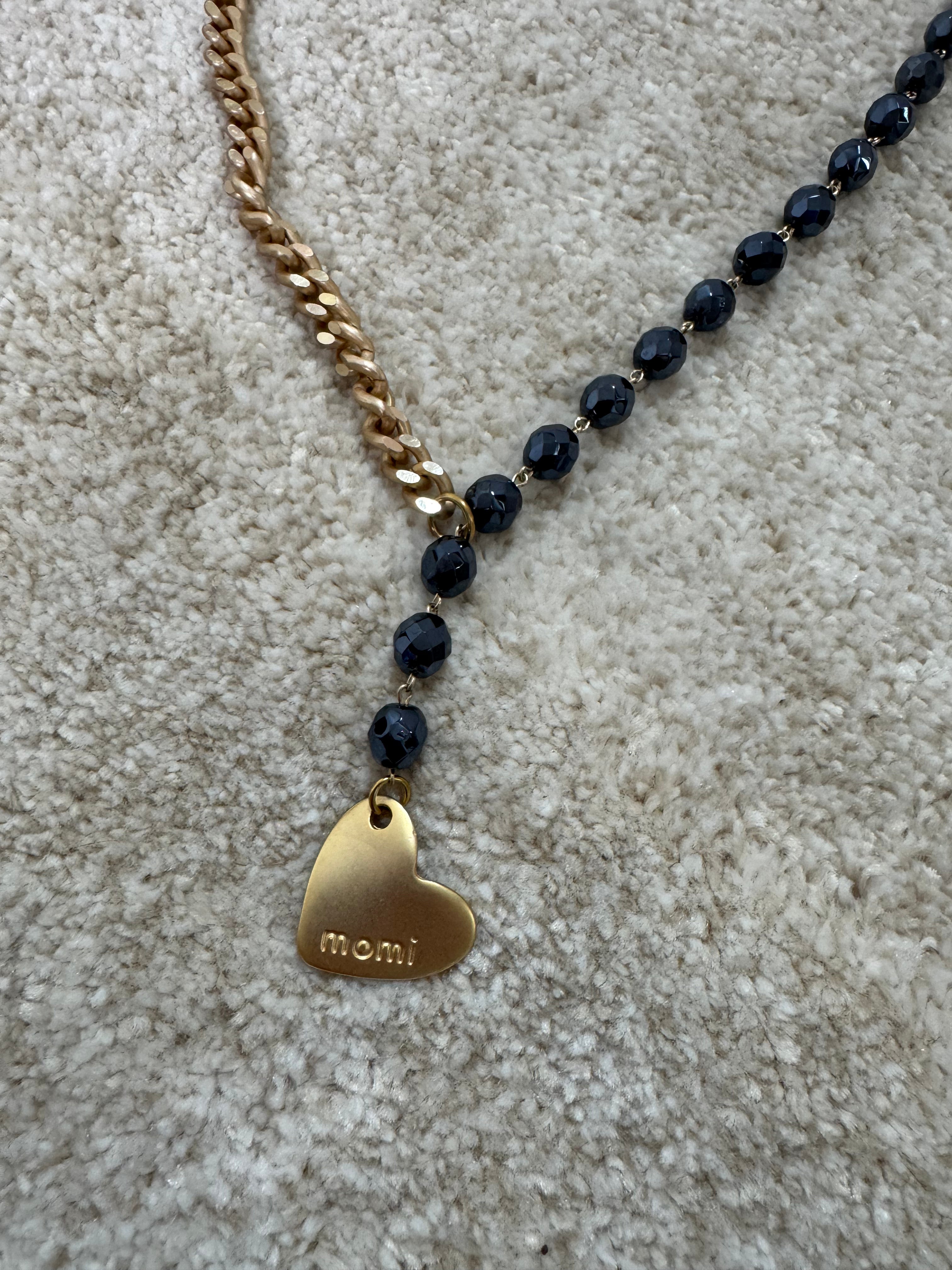 Collana Momi FRANCESCA LUNGA - catena ORO - ciondolo CUORE