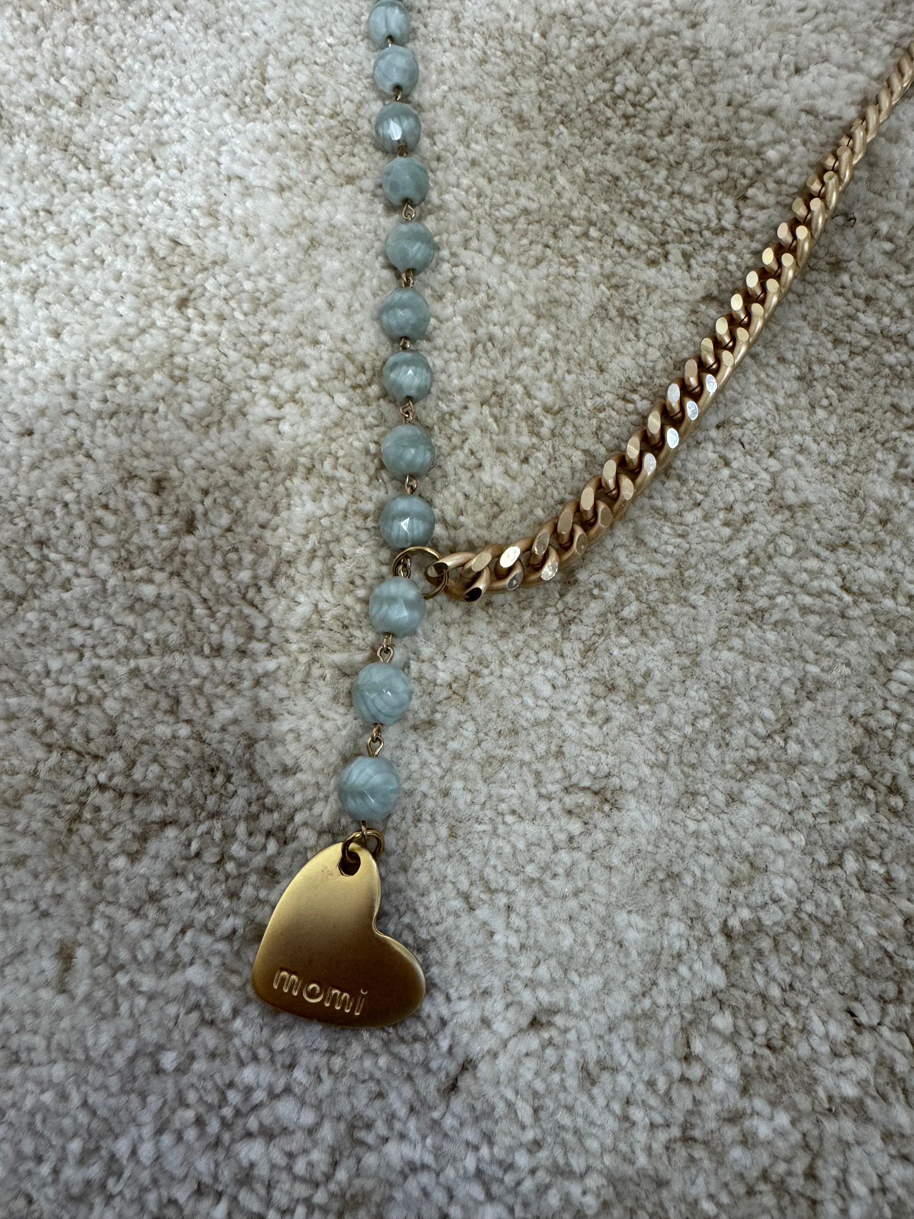Collana Momi FRANCESCA LUNGA - catena ORO - ciondolo CUORE