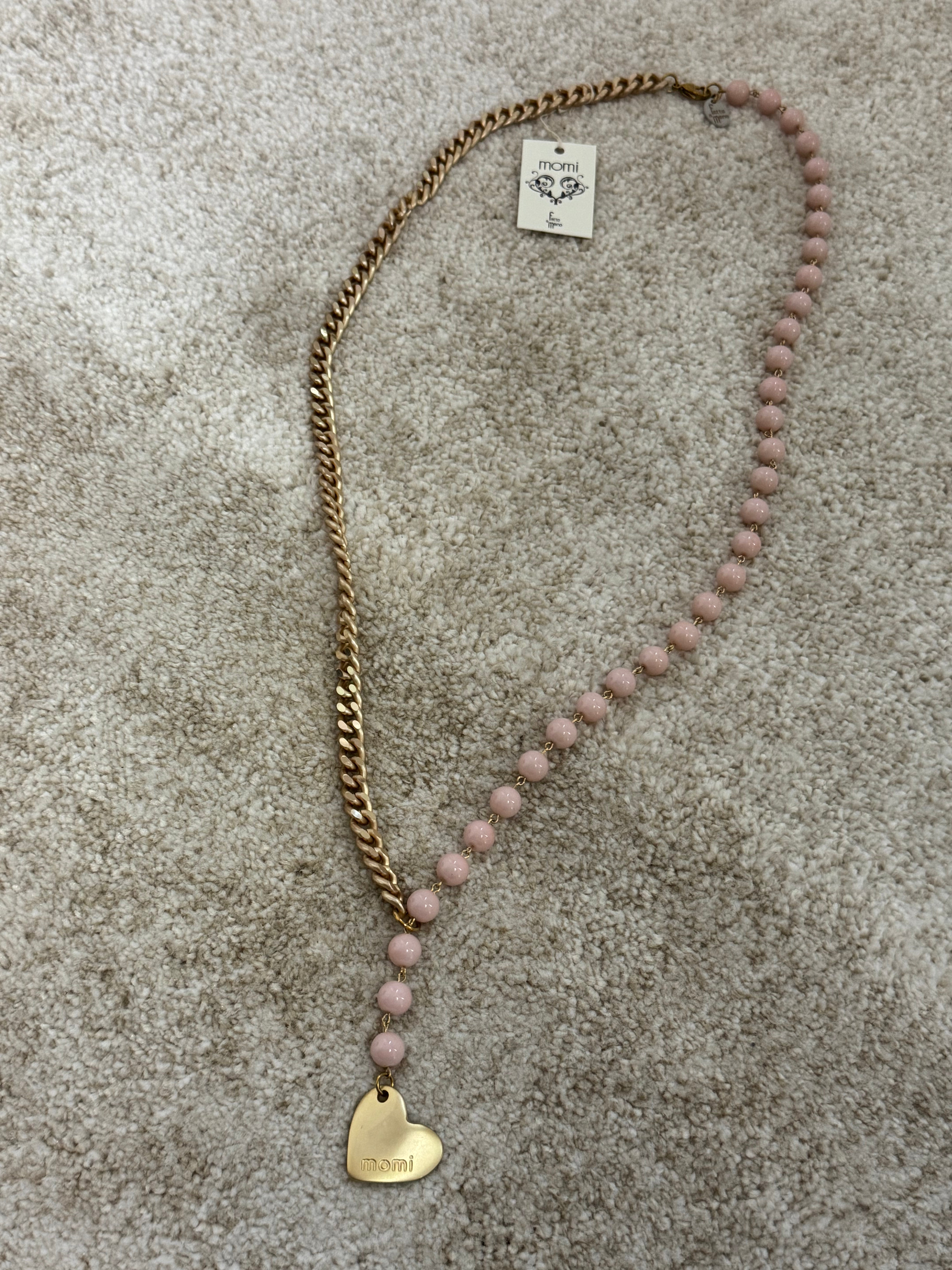 Collana Momi FRANCESCA LUNGA - catena ORO - ciondolo CUORE