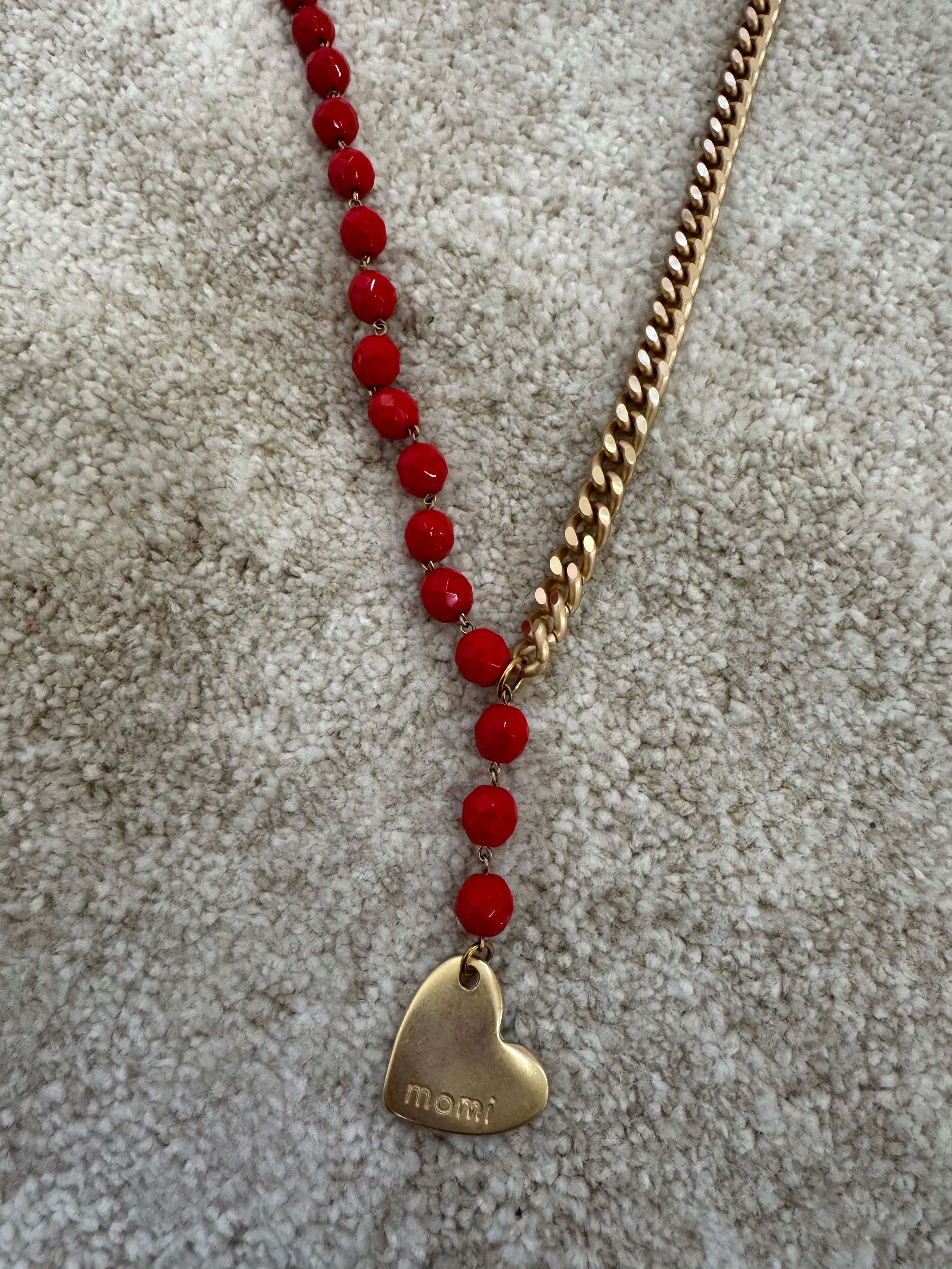 Collana Momi FRANCESCA LUNGA - catena ORO - ciondolo CUORE