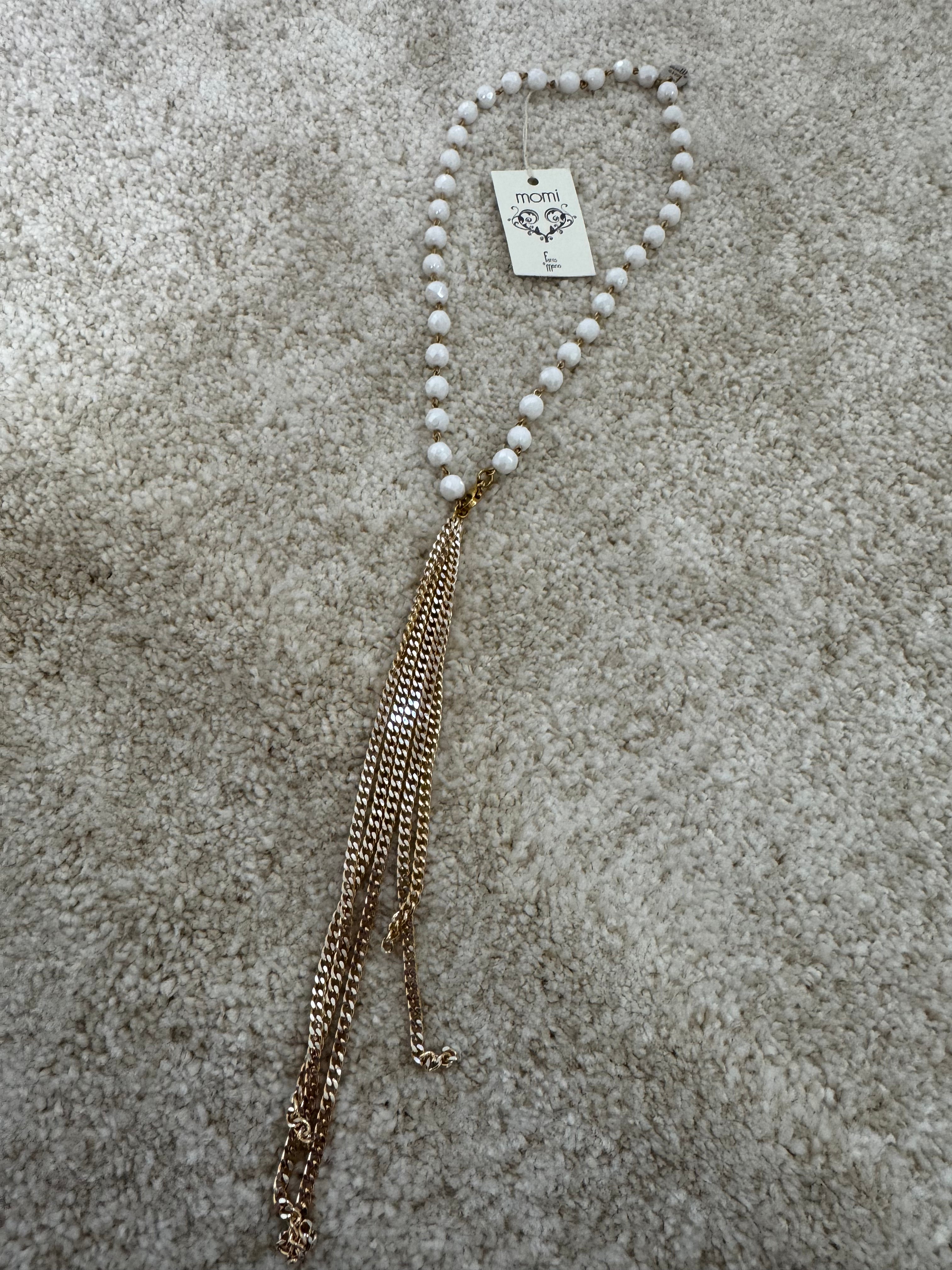Collana cravattina Momi LILLY CON CRISTALLI O PERLE - catena ORO