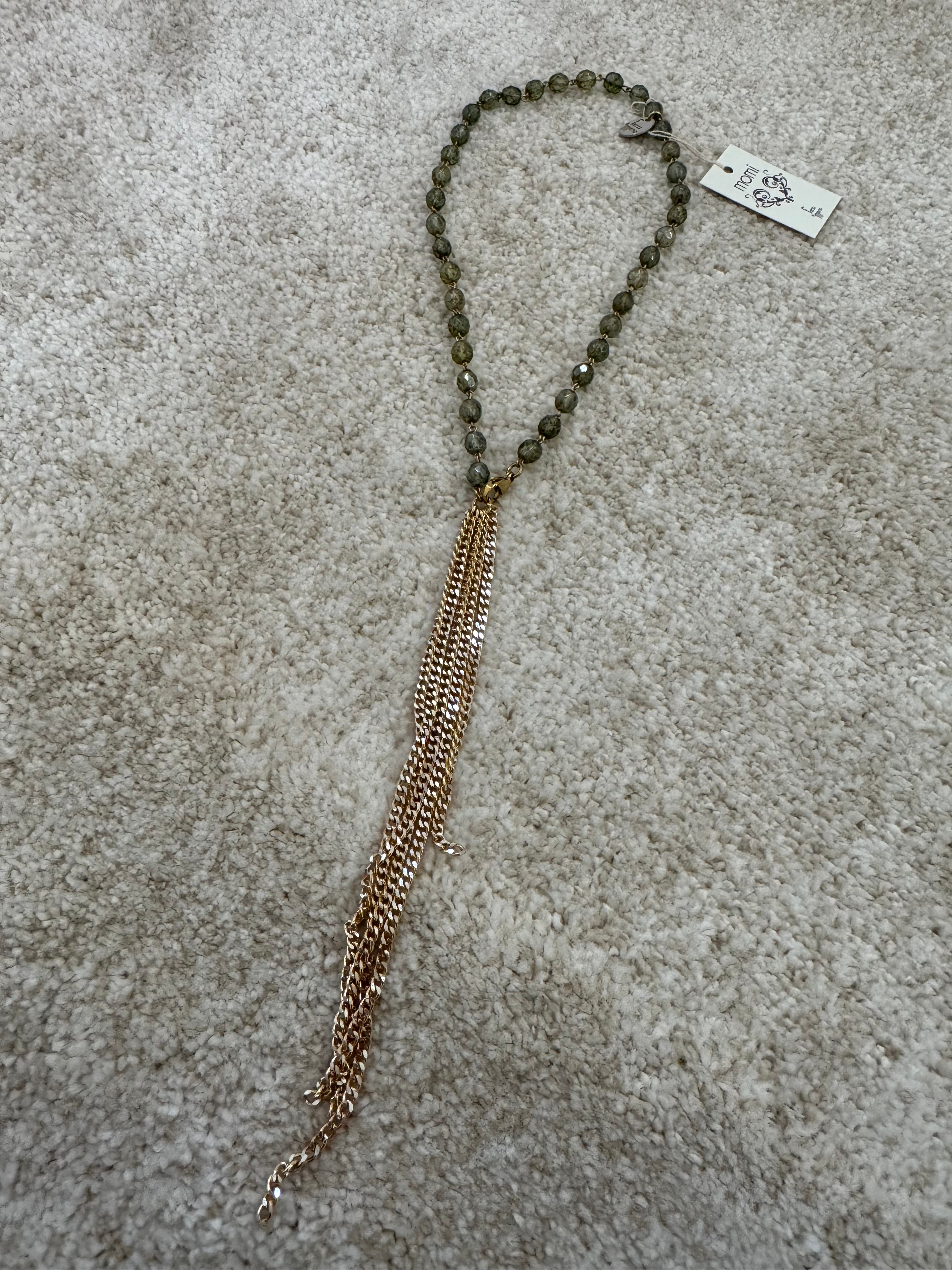 Collana cravattina Momi LILLY CON CRISTALLI O PERLE - catena ORO