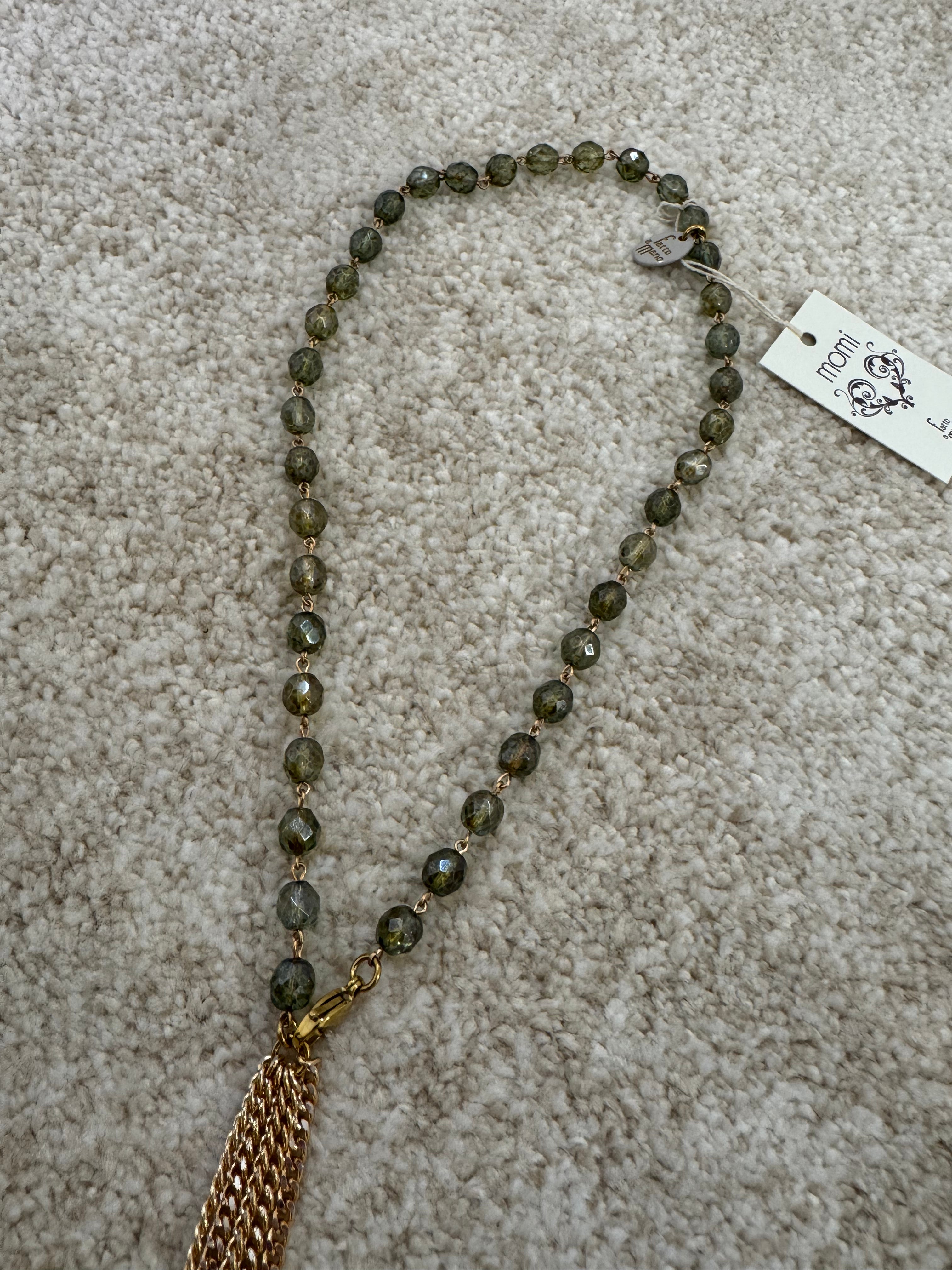 Collana cravattina Momi LILLY CON CRISTALLI O PERLE - catena ORO