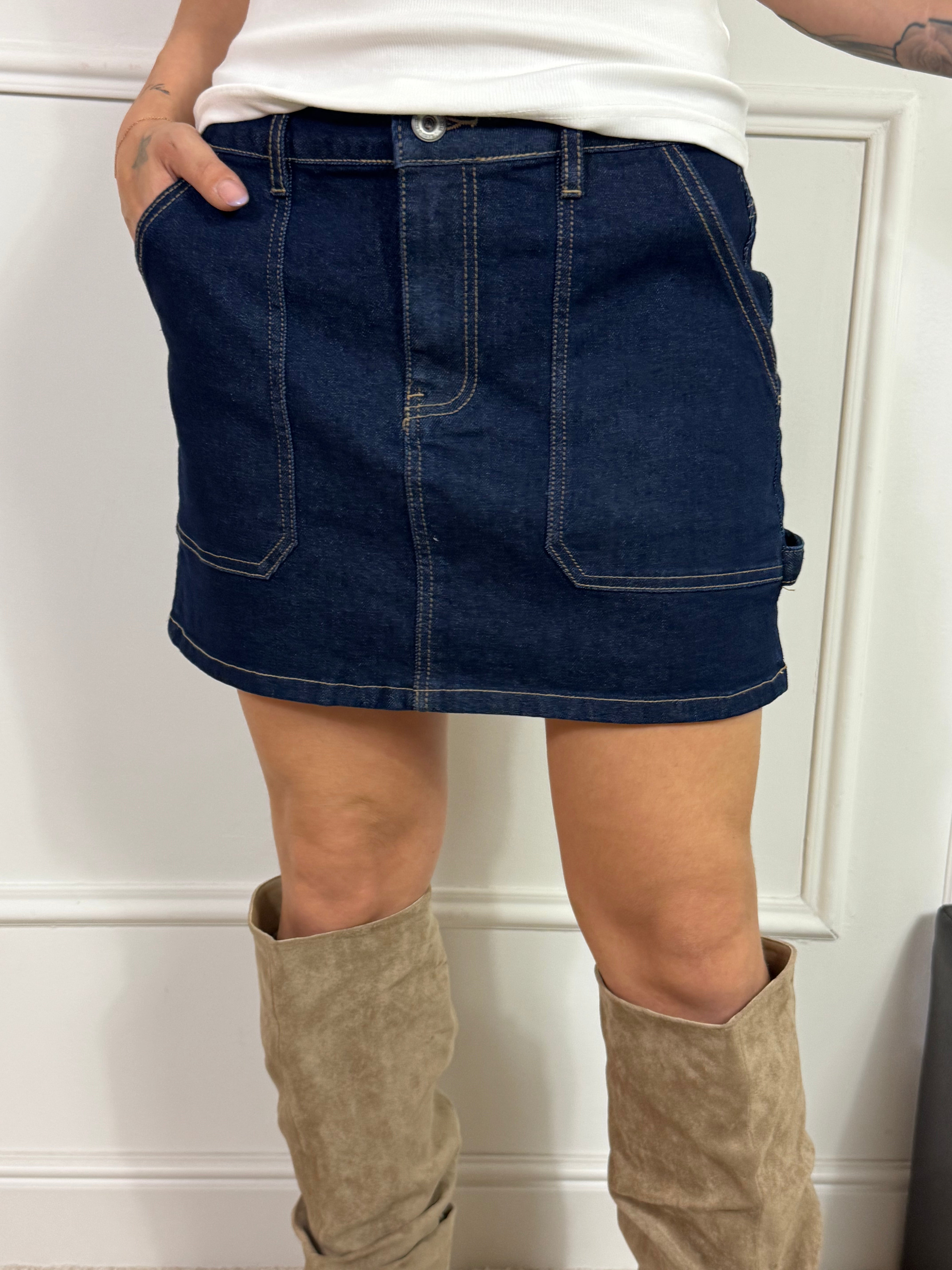 Gonna corta in jeans WORK Susy Mix BLUE DENIM