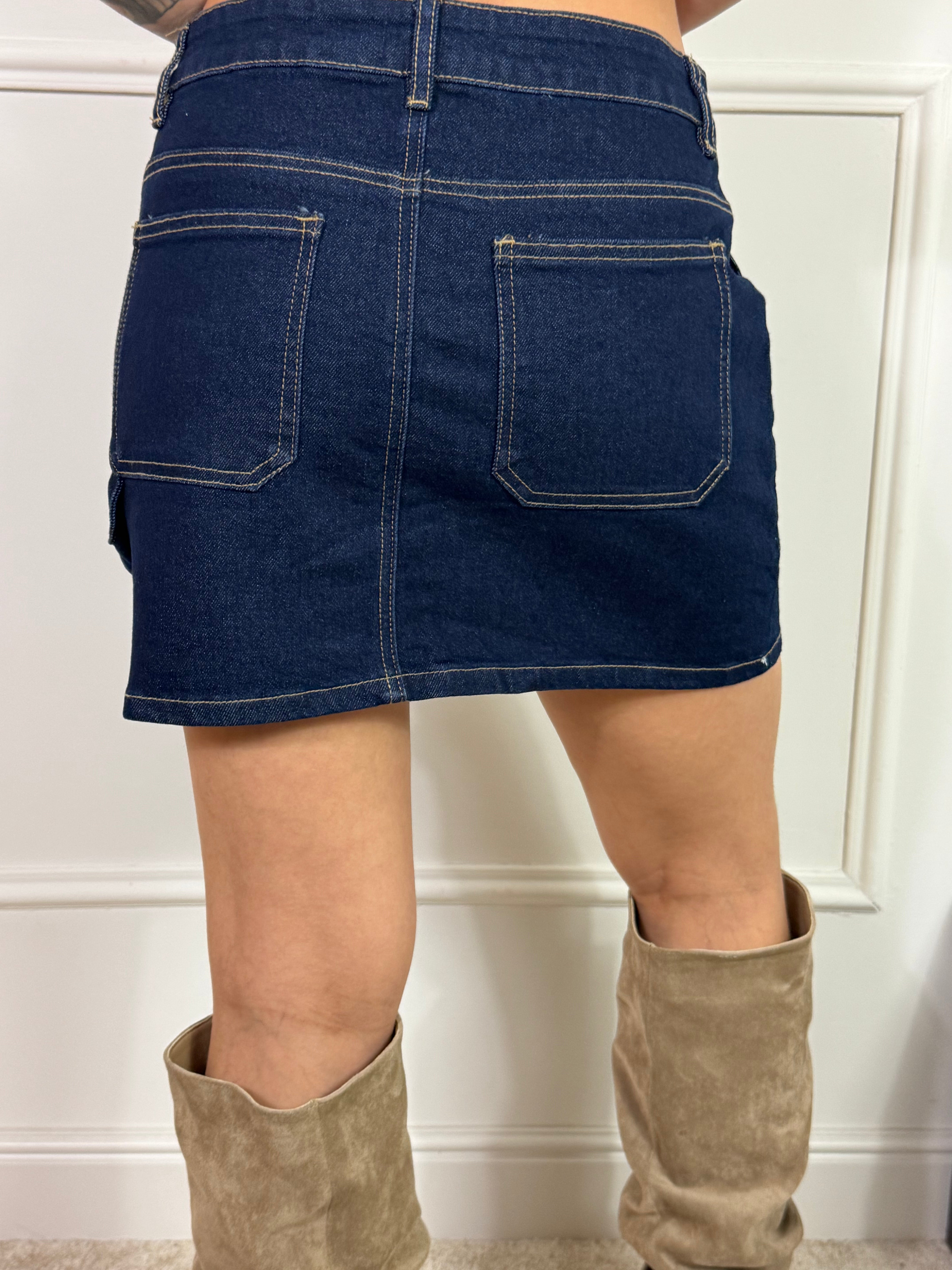 Gonna corta in jeans WORK Susy Mix BLUE DENIM
