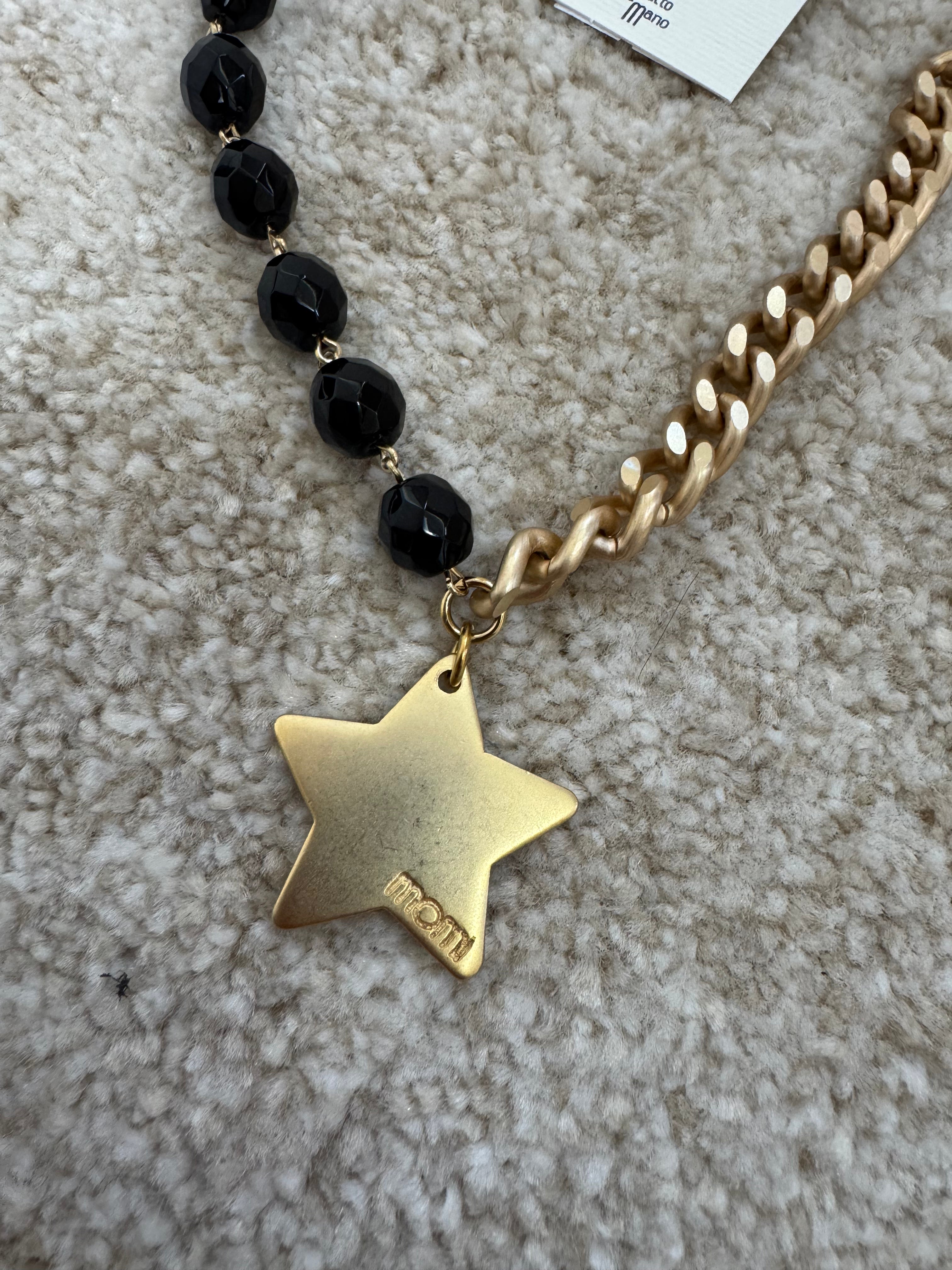 COLLANA CORTA / BRACCIALE DOPPIO GIRO Momi FRANCESCA- catena ORO - ciondolo STELLA