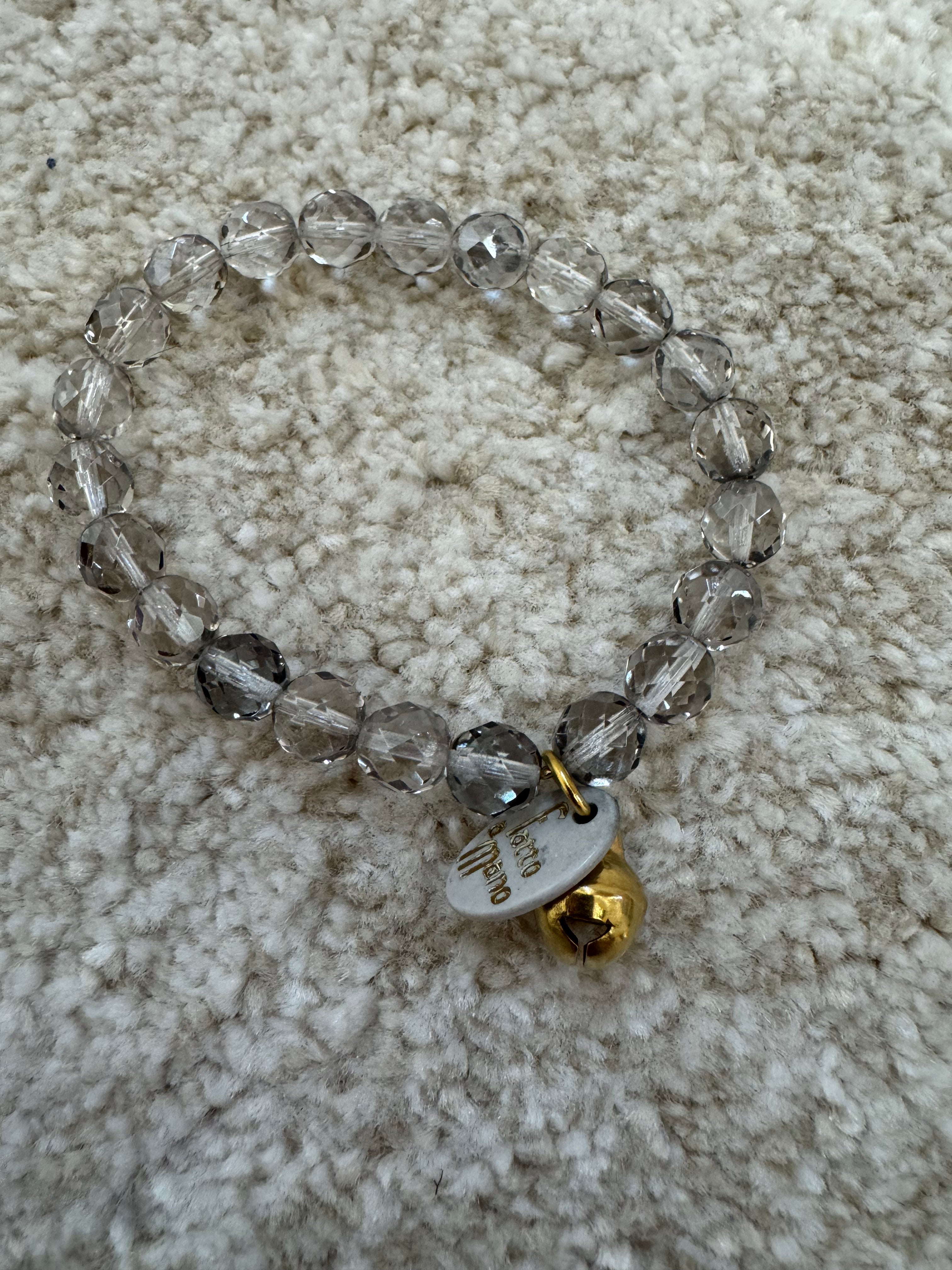 Bracciale con elastico Momi cristalli e ciondoli