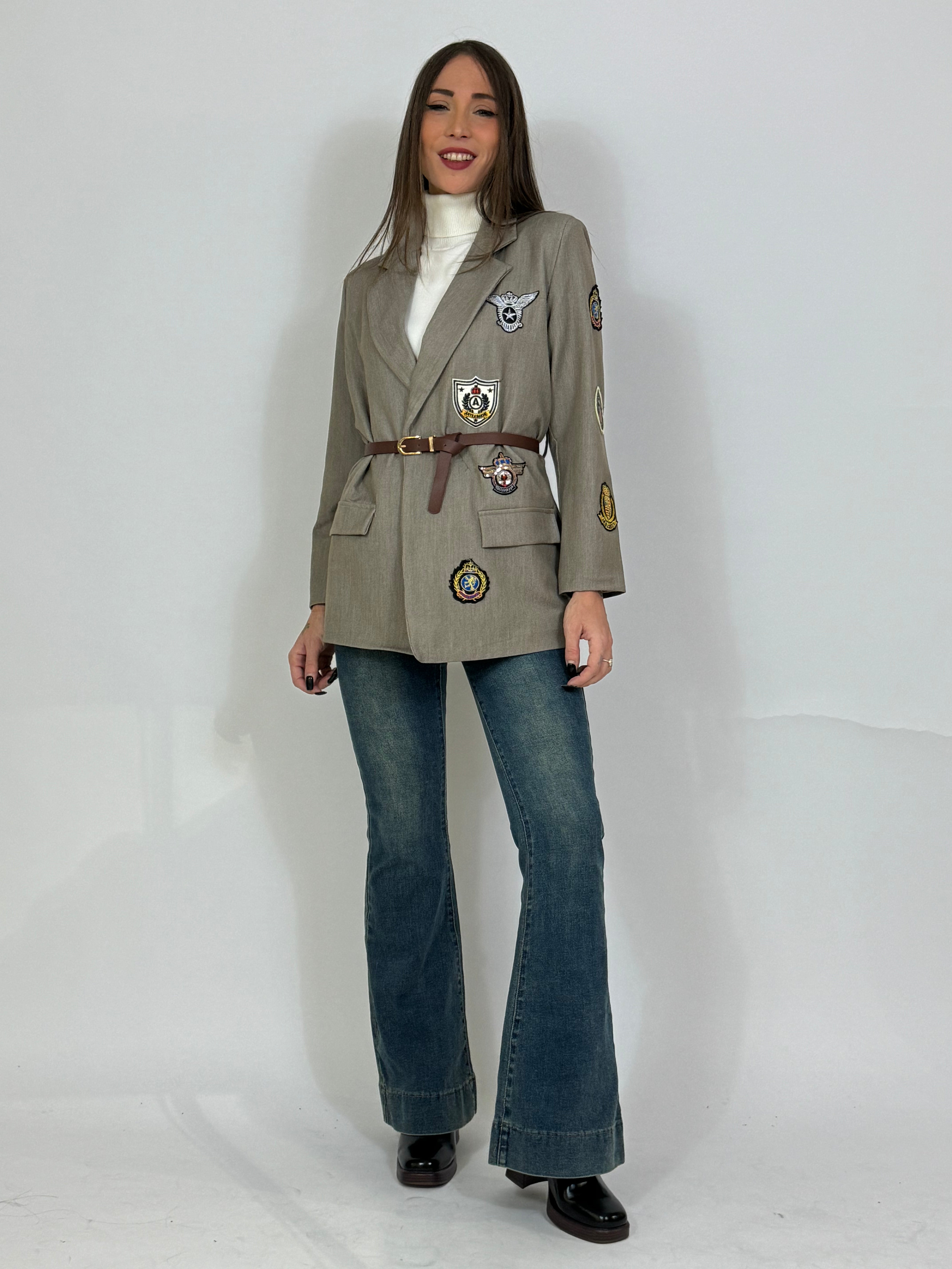 Giacca blazer Victoria ILMH con patch