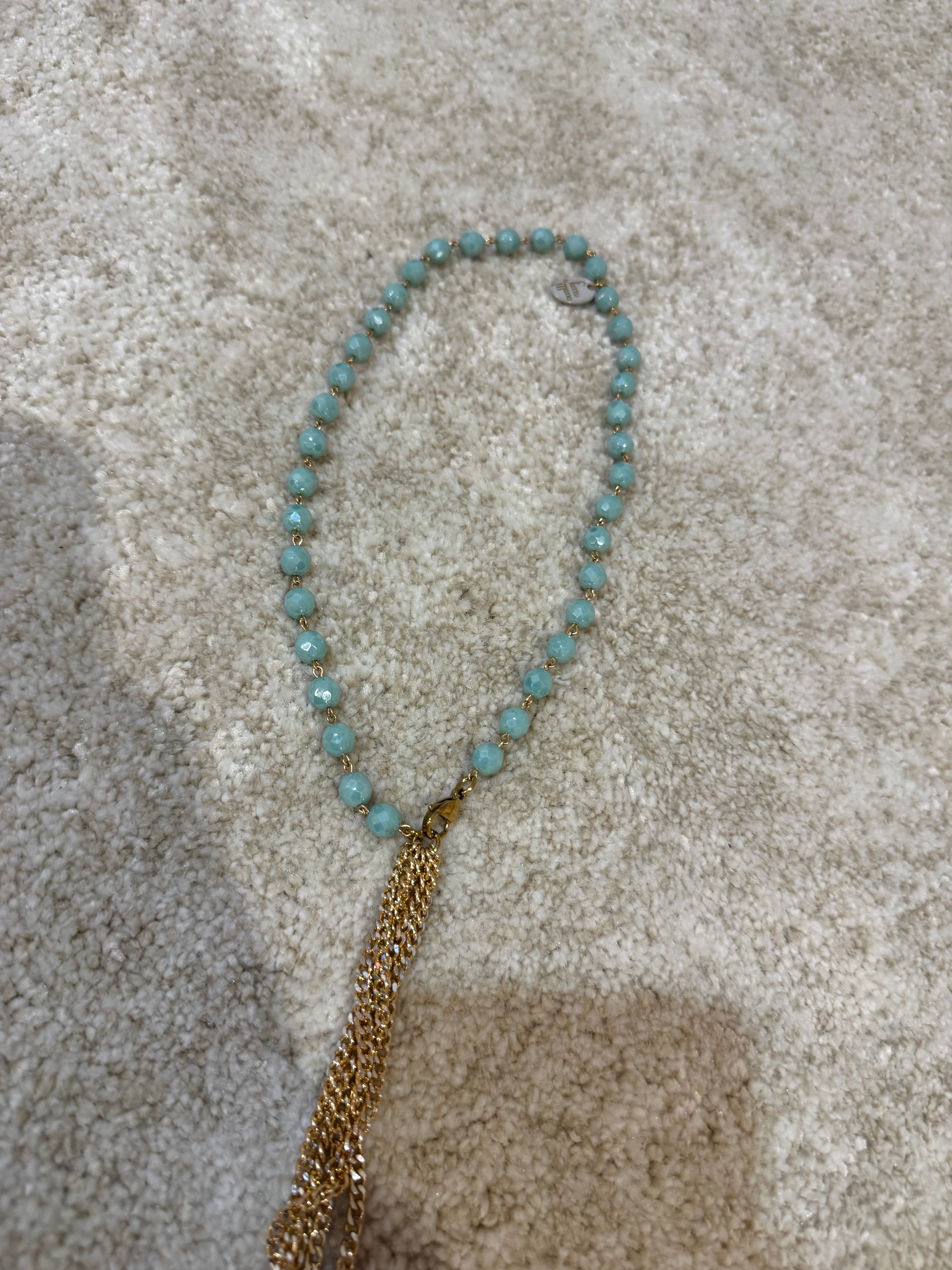 Collana cravattina Momi LILLY CON CRISTALLI O PERLE - catena ORO