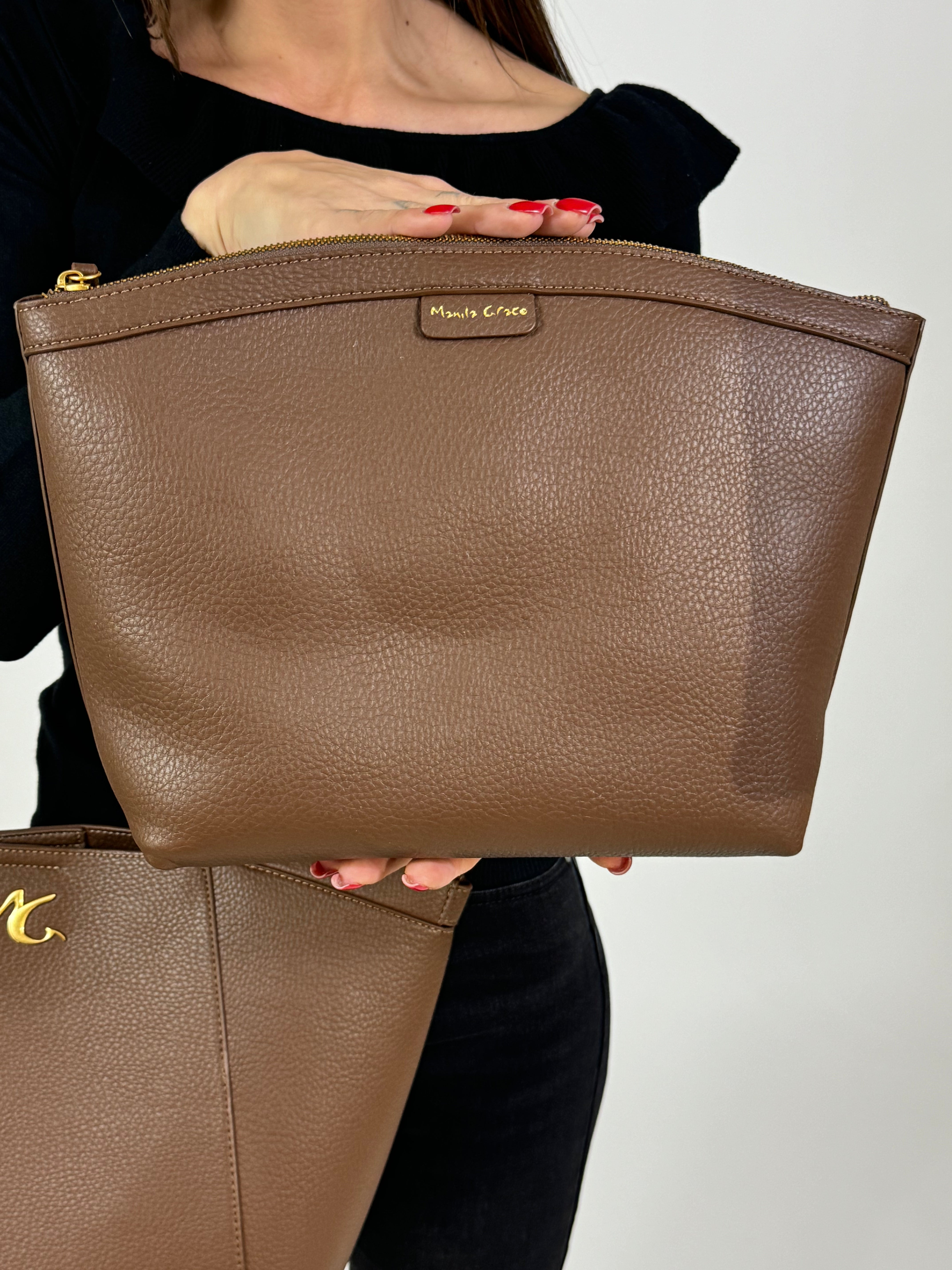 Borsa Manila Grace CESTA MAXI - TEXTURE MARTELLATA