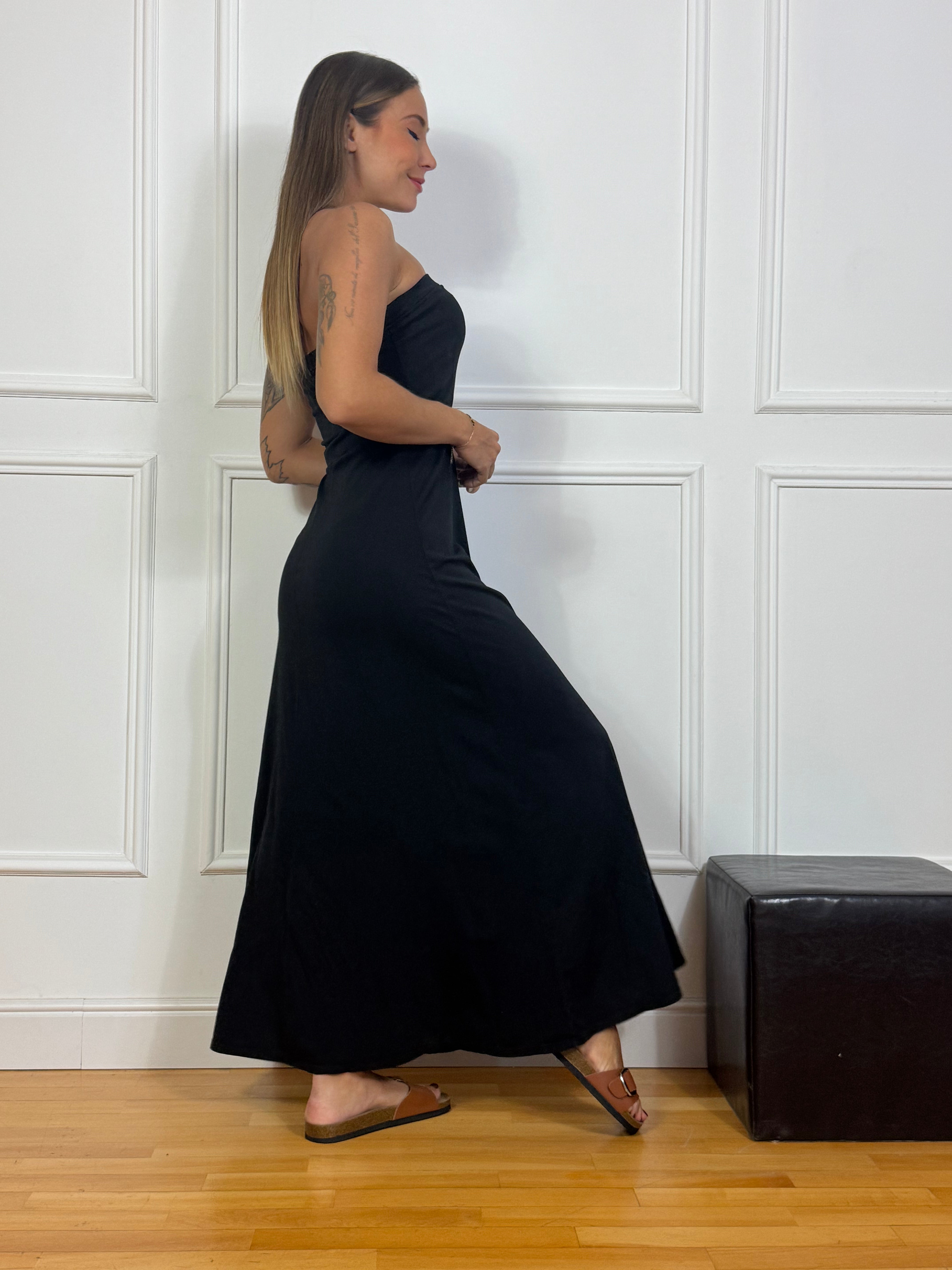 Abito lungo a fascia Susy Mix in cotone